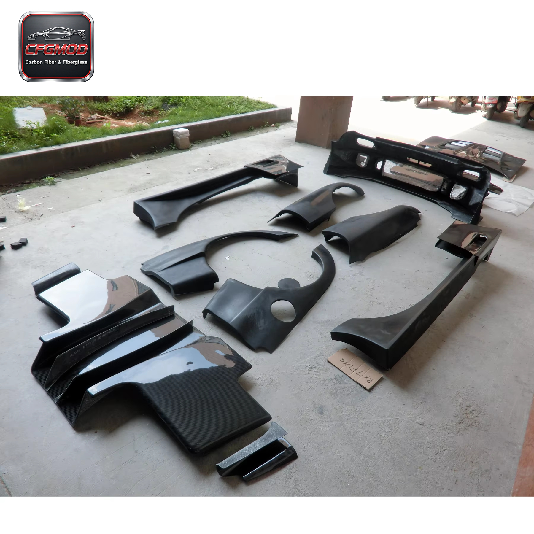 For 1992-1997 RX7 FD3S RE-GT Compete Set Body Kits FRP & CF — 5