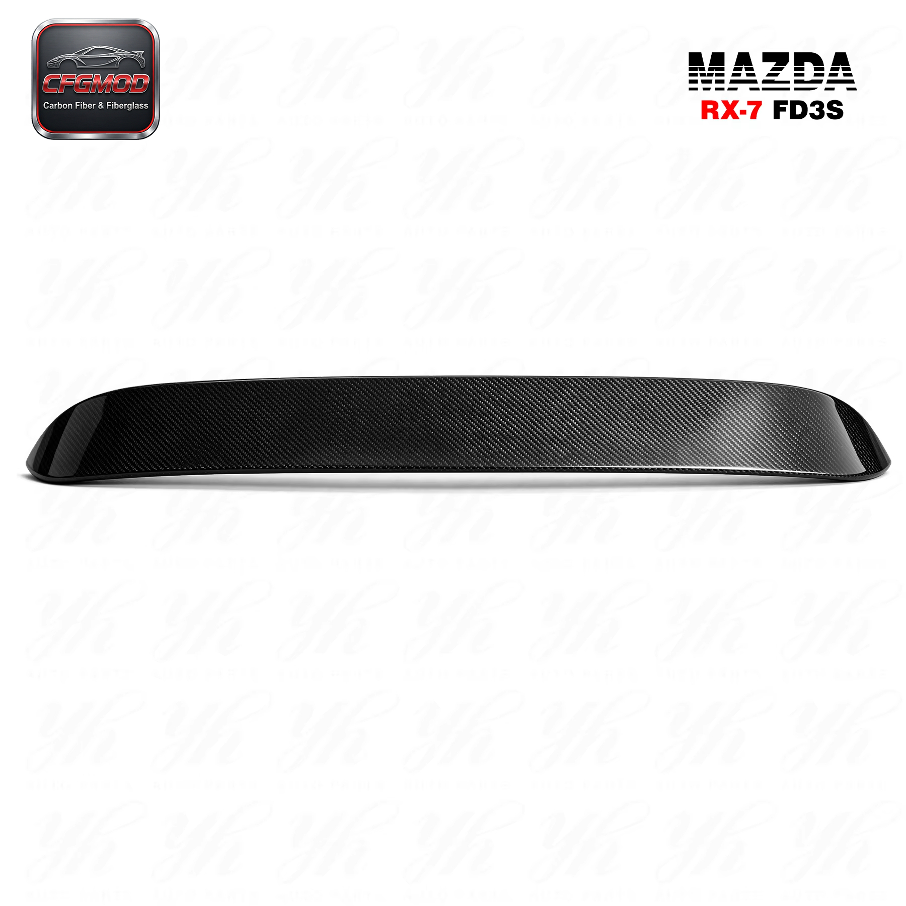For 1992-1997 RX7 FD3S Origin Lab Style Roof Spoiler Carbon Fiber — 3