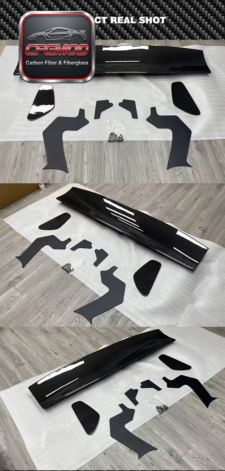 For McLaren MP4-12C 650S LB Style Carbon Fiber Rear Wing Spoiler — 2