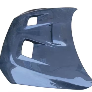 New EVO-10 OEM Carbon Fiber Front Hood-3K Twill Weave Black Lightweight — 1
