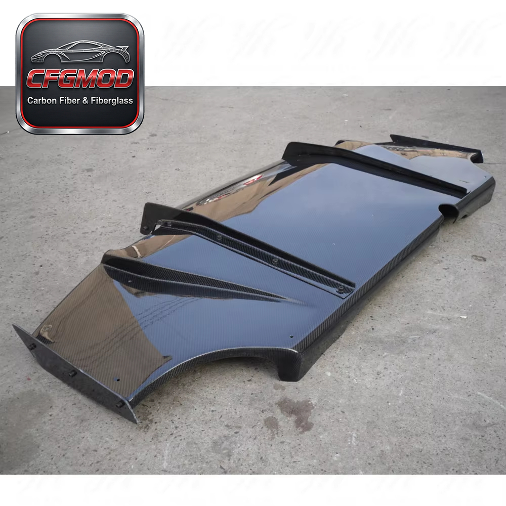 For EVO 10 EVO X Carbon Fiber Rear Diffuser — 6