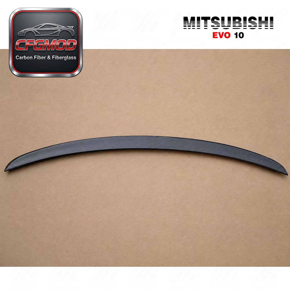 FOR 2008-2012 EVO 10 Rear Trunk Spoiler Carbon Fiber CF — 3