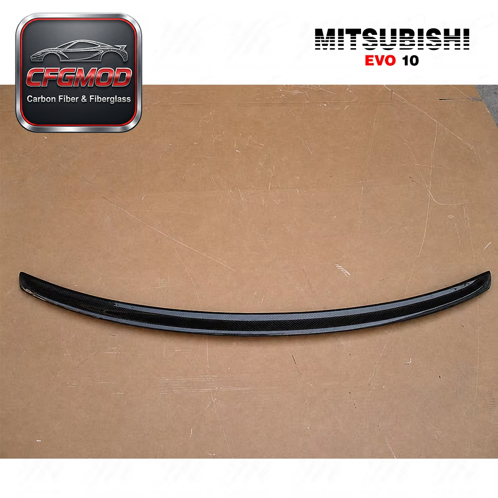 FOR 2008-2012 EVO 10 Rear Trunk Spoiler Carbon Fiber CF — 4