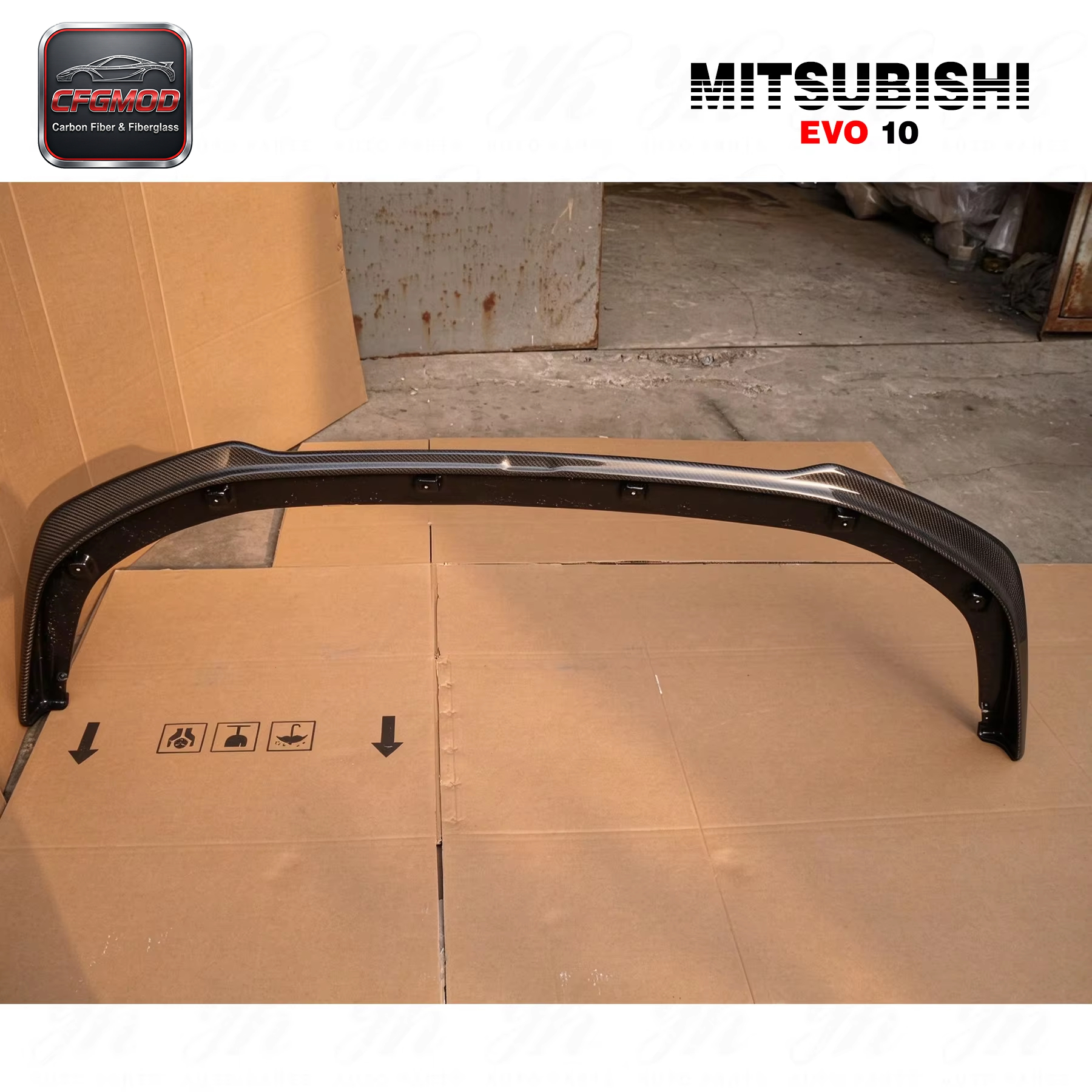 Black Carbon Fiber Front Lip Auto Parts for Evolution EVO10 with — 9