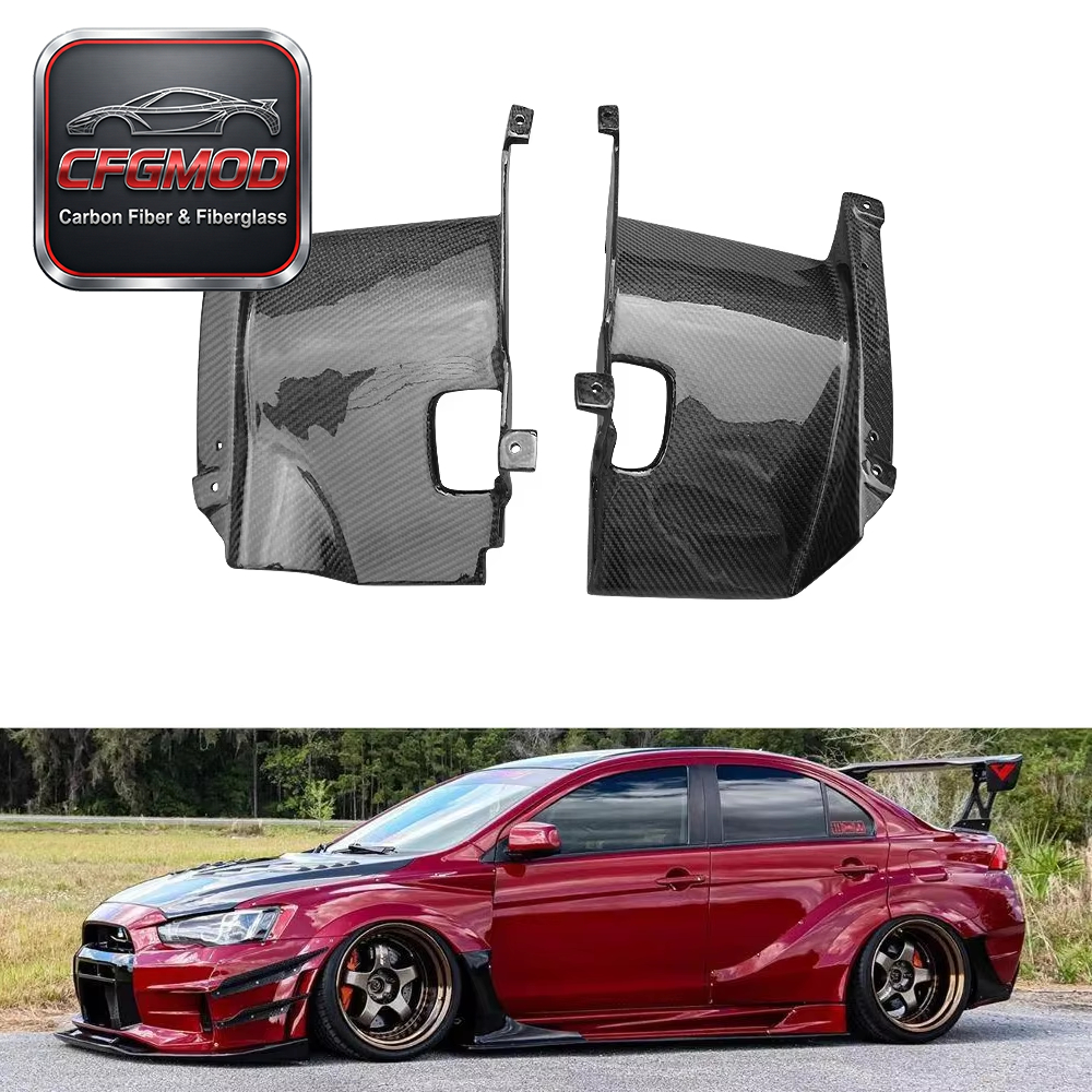 Mitsubishi Lancer EVO X EVO 10 Carbon Fiber Intercooler Side Plates (Pair)-Black — 1