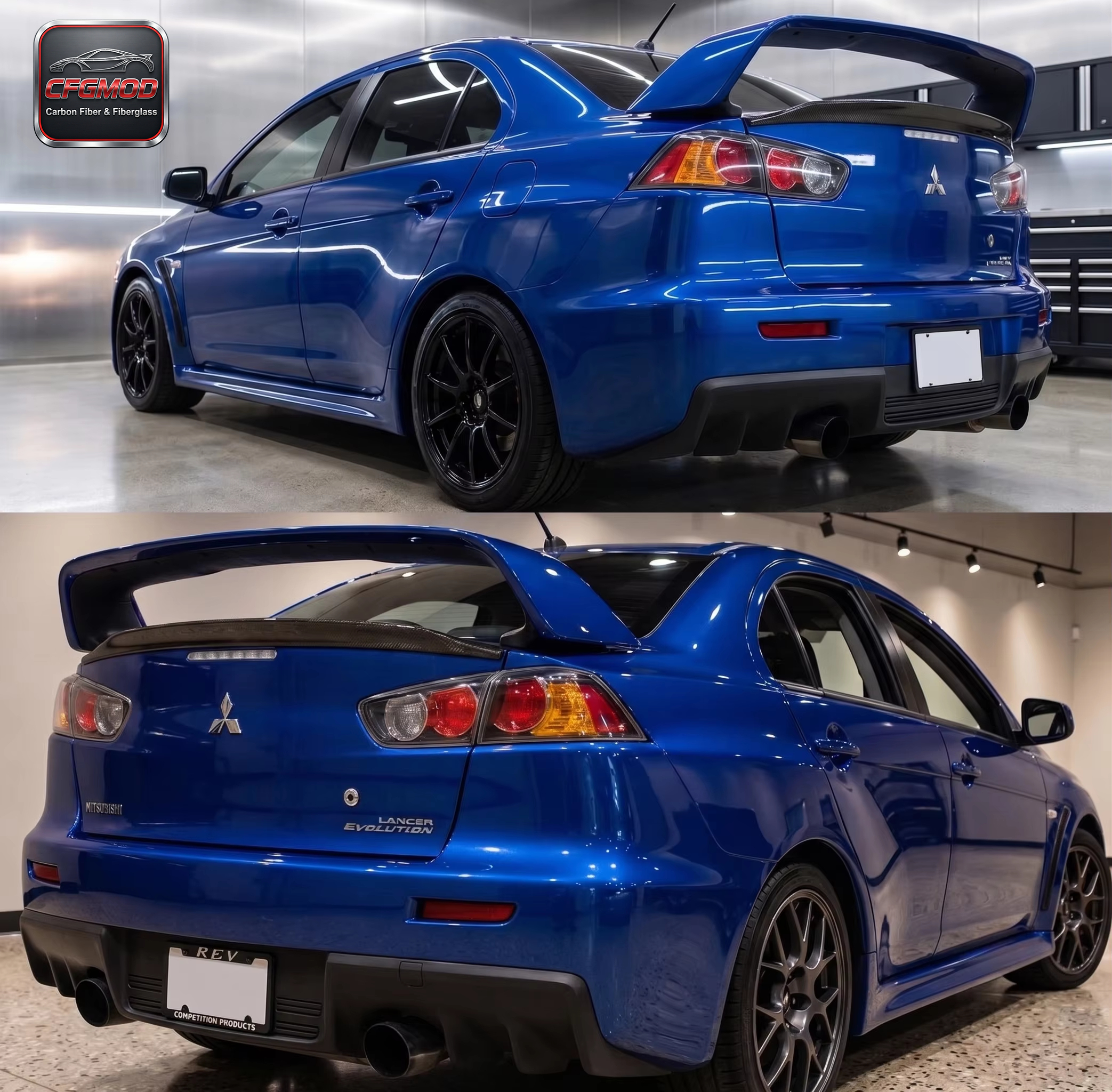 2008-2010 Lancer Evolution EVO 10 X Duckbill Rear Trunk Spoiler Carbon Fiber Black High Quality — 4