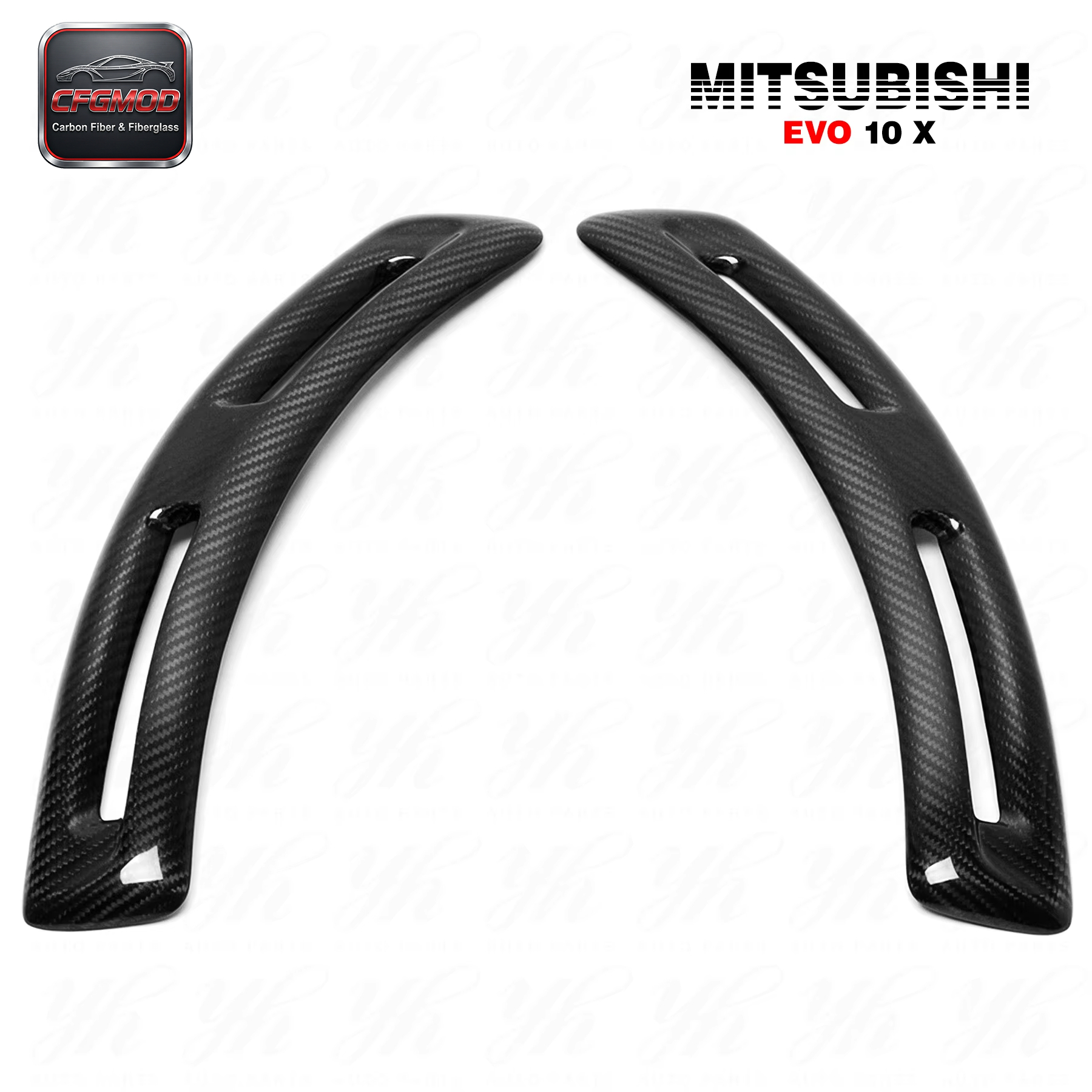 Carbon Fiber Evolution 10 EVO X FENDER VENTS (Pair) 2 Pcs CF — 3