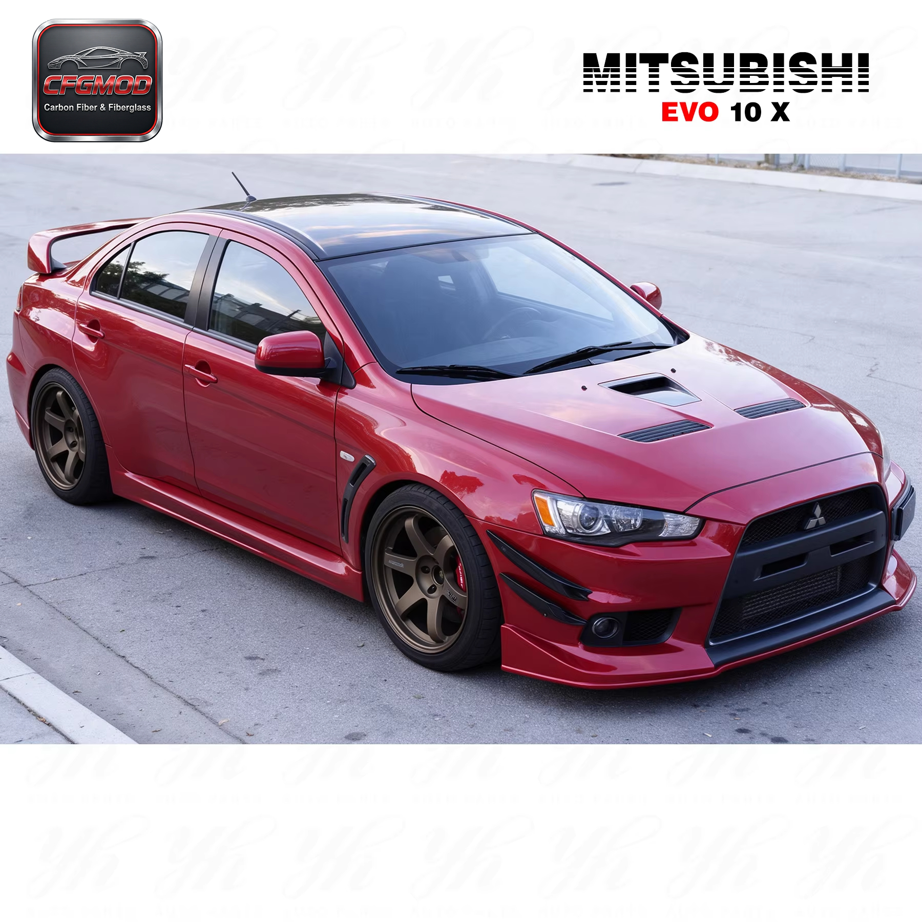 Carbon Fiber Evolution 10 EVO X FENDER VENTS (Pair) 2 Pcs CF — 5