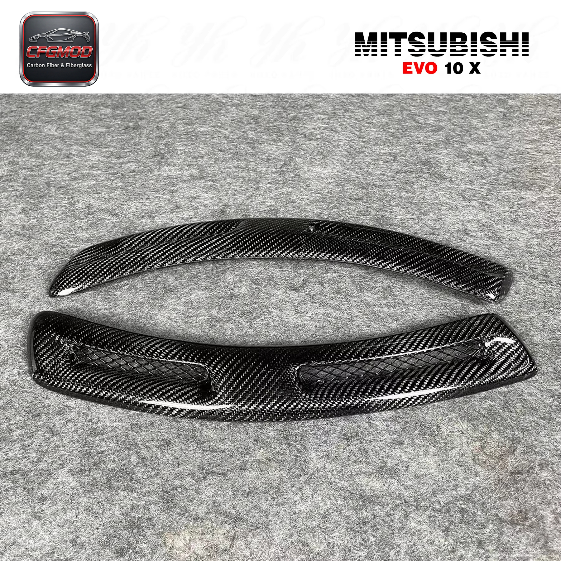 Carbon Fiber Evolution 10 EVO X FENDER VENTS (Pair) 2 Pcs CF — 8