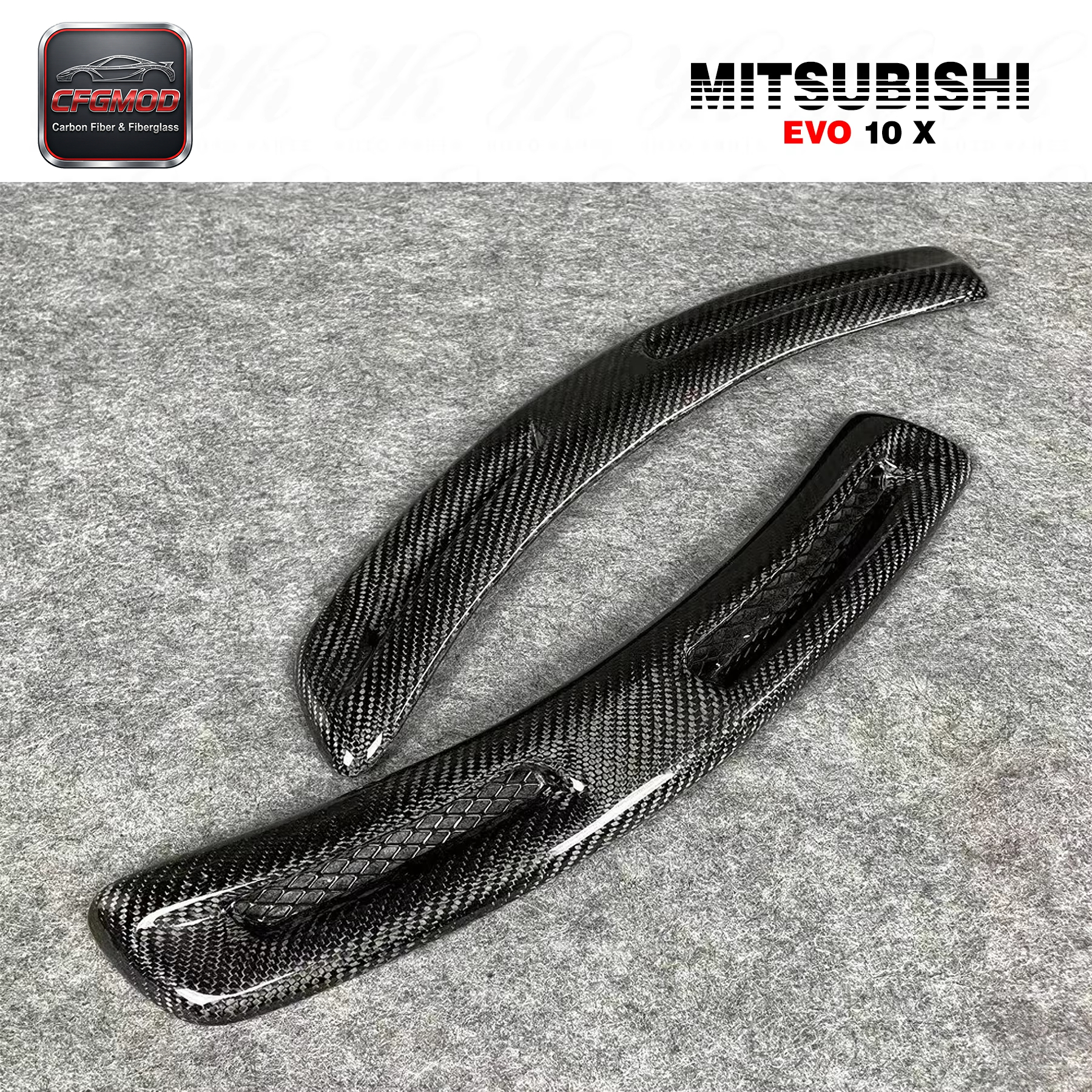 Carbon Fiber Evolution 10 EVO X FENDER VENTS (Pair) 2 Pcs CF — 10