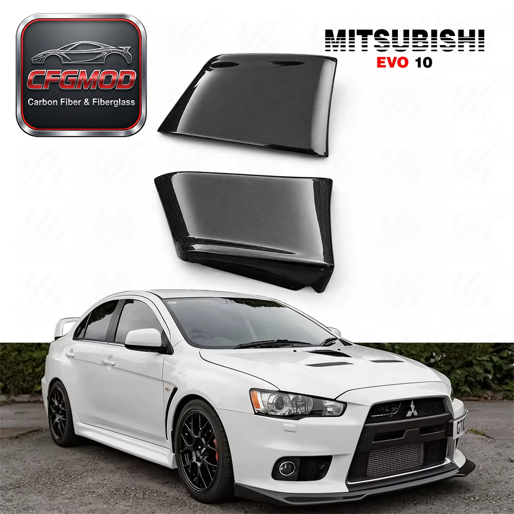 For EVO X Evolution 10 REAR BUMPER CORNER EXTENSION (pair) 2pcs Carbon Fiber CF — 2