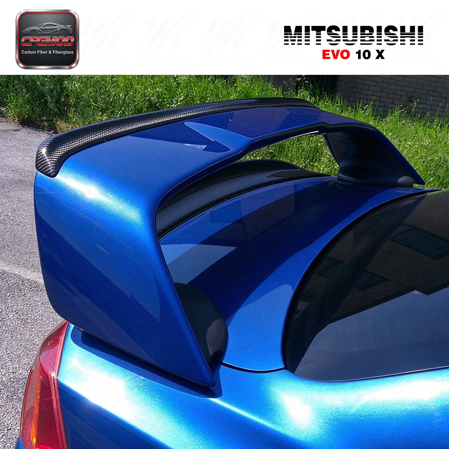 Evolution 10 EVO X Carbon Fiber Rear Single Deck GURNEY FLAP for Mitsubishi 7 Gen 2001-2010 — 5