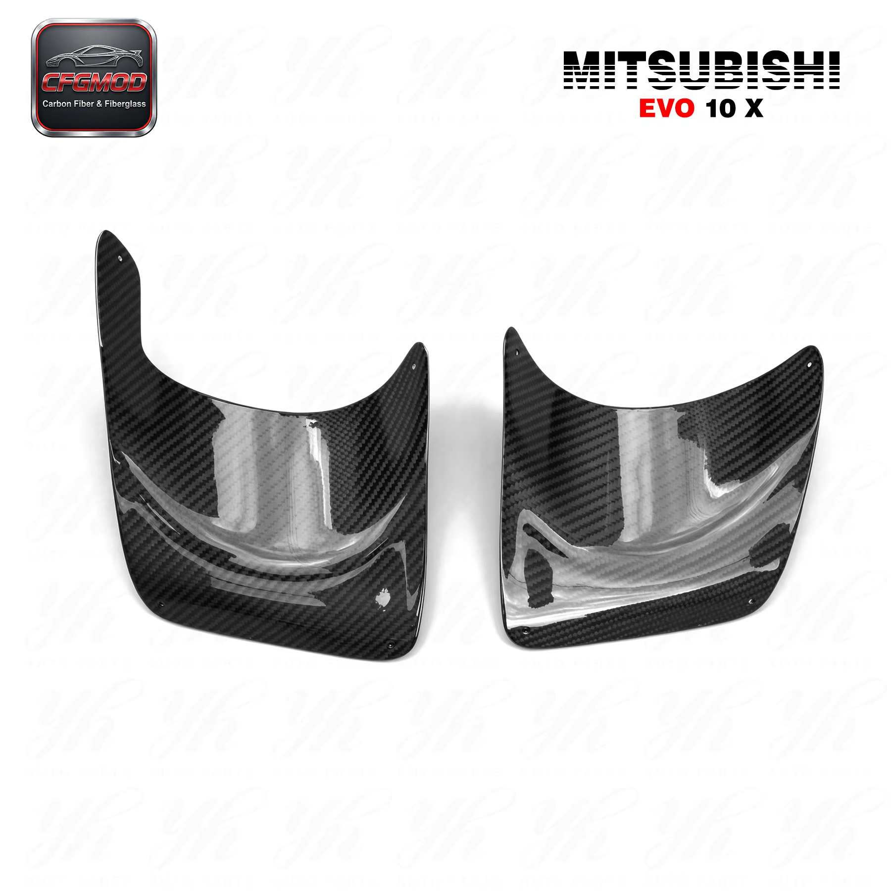 Auto Bodykit CF Carbon Fiber Rear Bumper Exhaust Heatshield for 08-12 Lancer Evolution X EVO 10 — 2