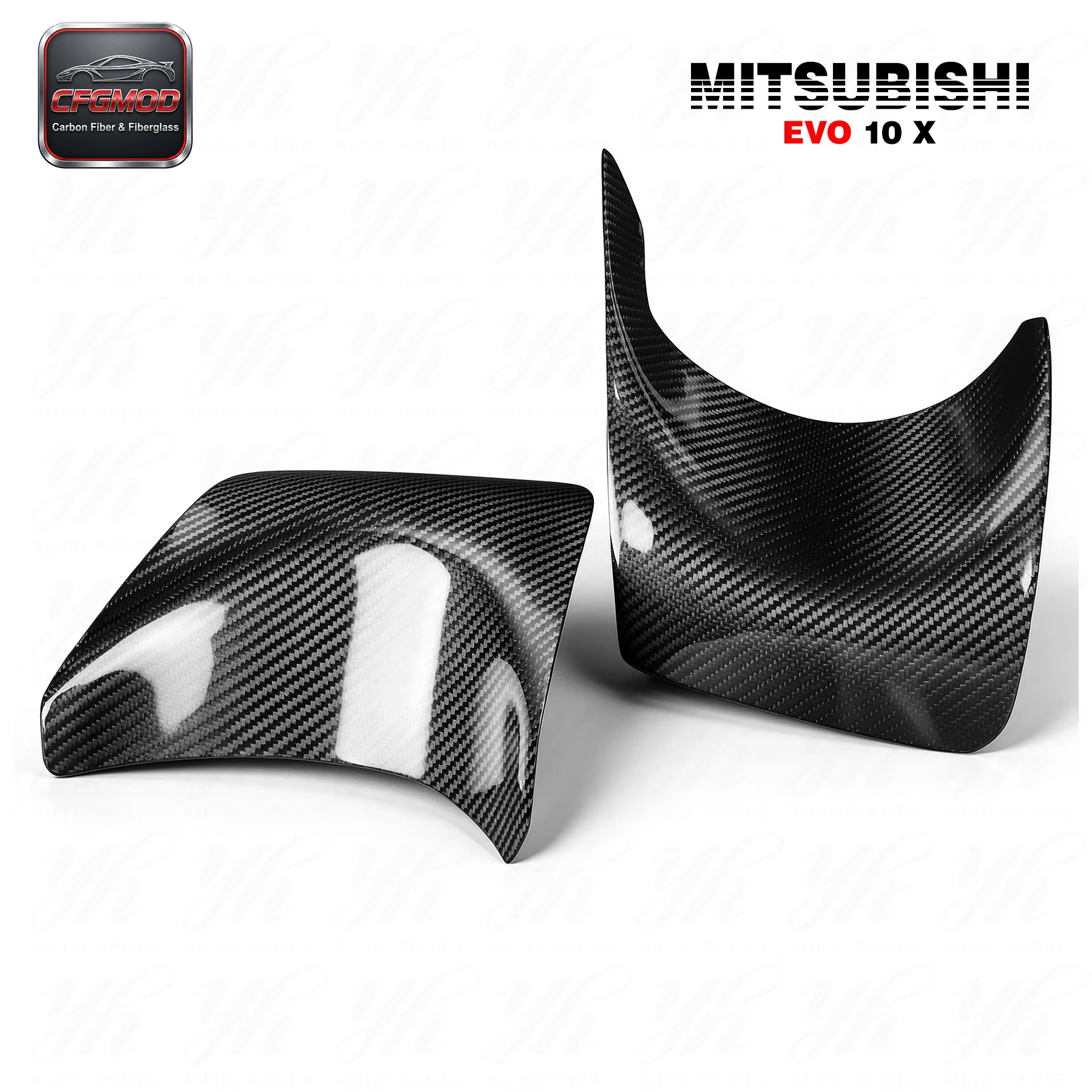 Auto Bodykit CF Carbon Fiber Rear Bumper Exhaust Heatshield for 08-12 Lancer Evolution X EVO 10 — 3