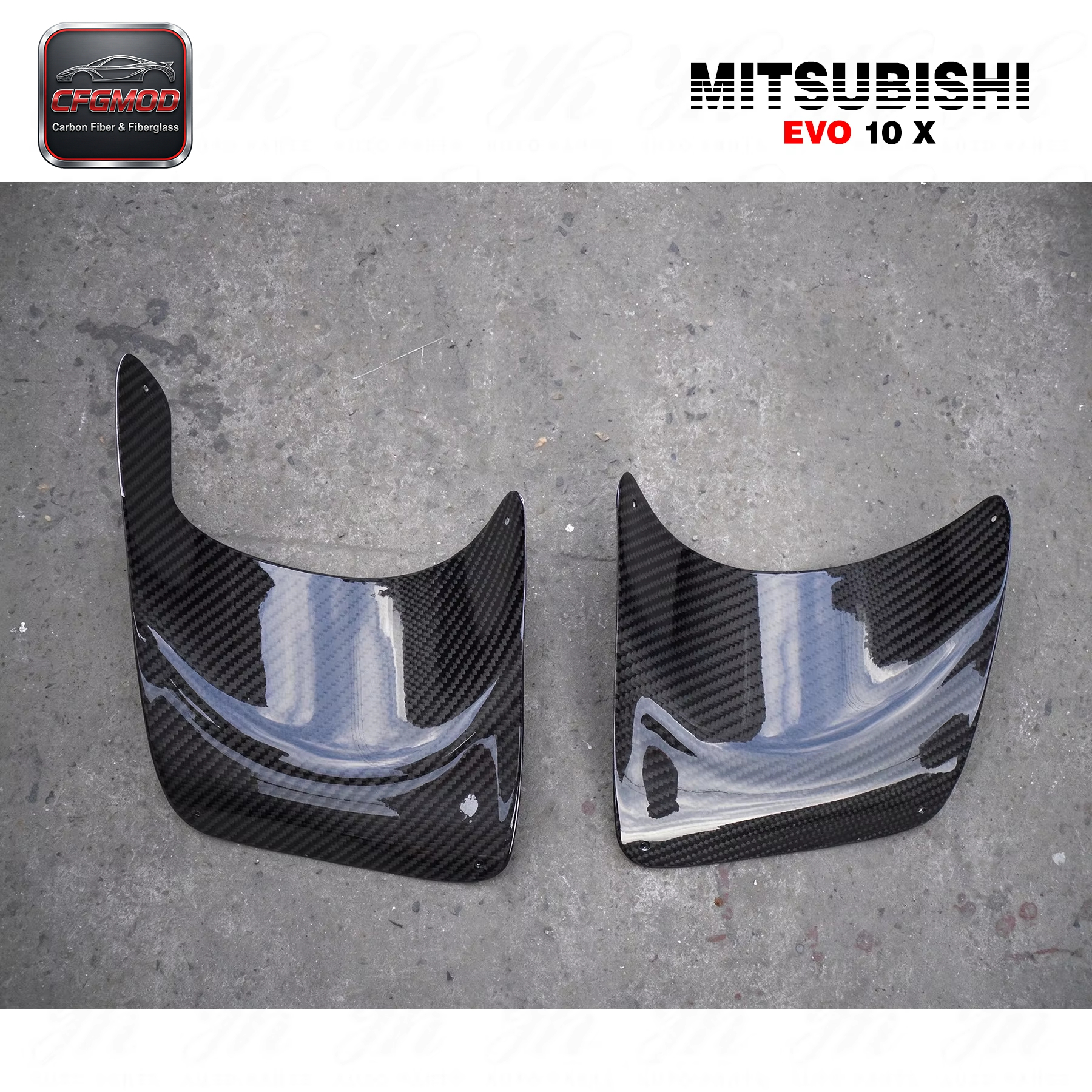 Auto Bodykit CF Carbon Fiber Rear Bumper Exhaust Heatshield for 08-12 Lancer Evolution X EVO 10 — 8