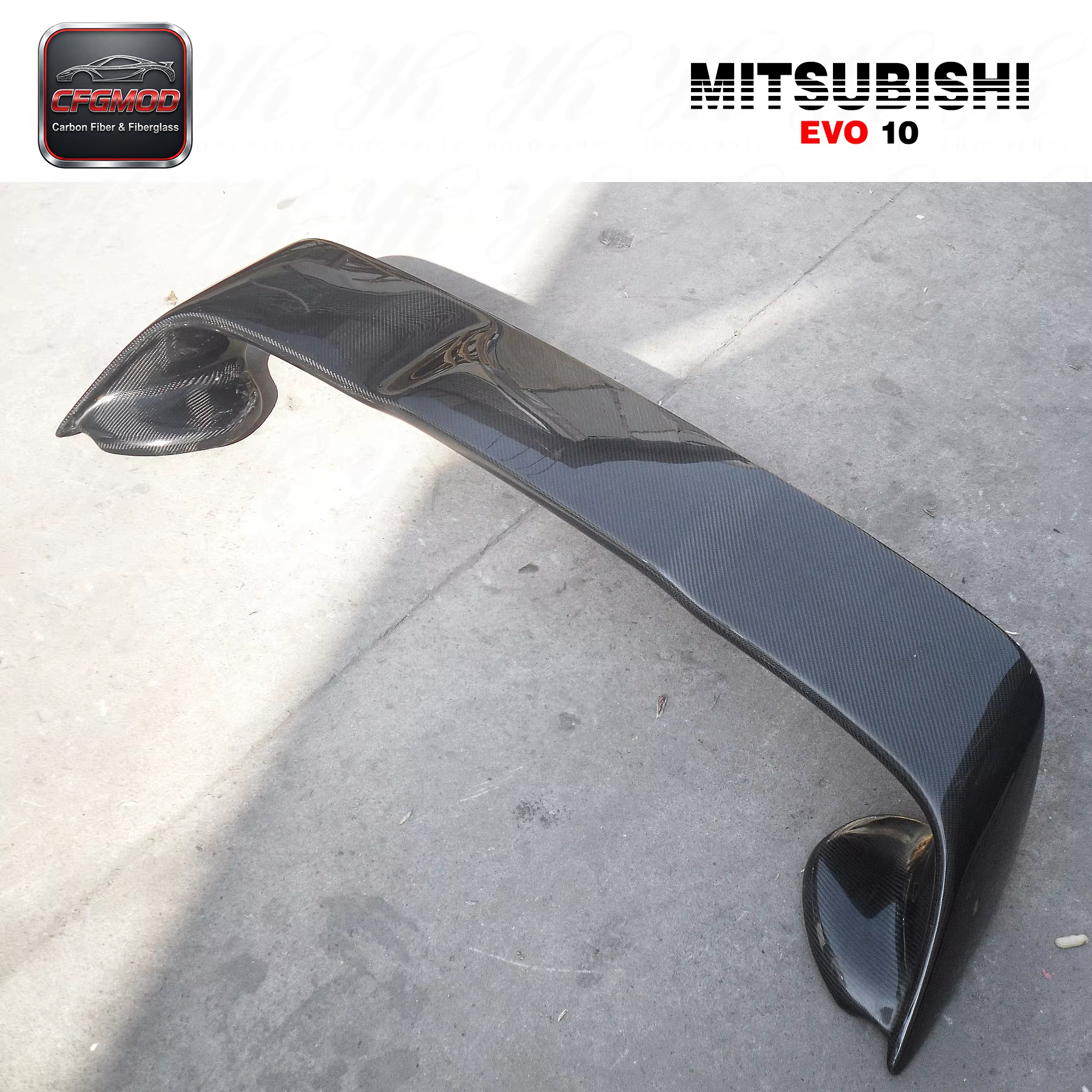 Brand High Quality Carbon Fiber OEM Style Single Deck High Gloss Black Rear Spoiler Made China for Mitsubishi Lancer Evo 10 — 5