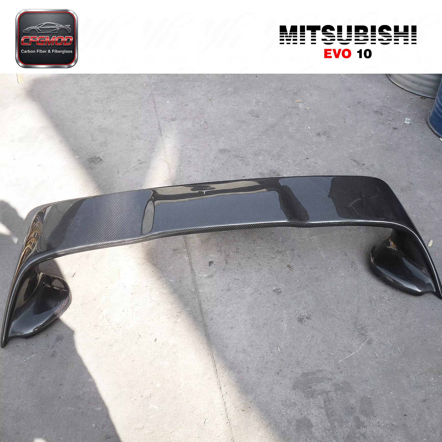 Brand High Quality Carbon Fiber OEM Style Single Deck High Gloss Black Rear Spoiler Made China for Mitsubishi Lancer Evo 10 — 6
