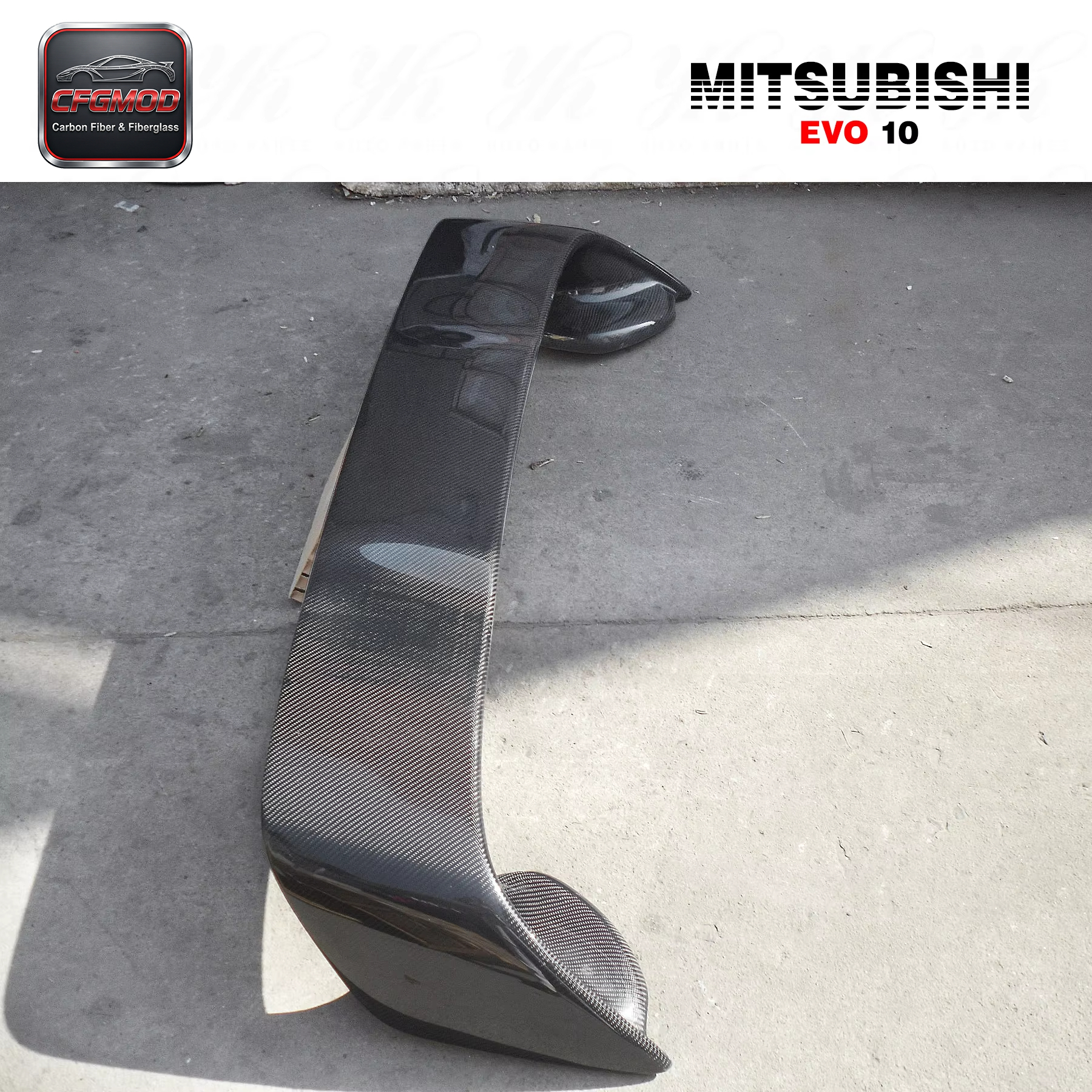 Brand High Quality Carbon Fiber OEM Style Single Deck High Gloss Black Rear Spoiler Made China for Mitsubishi Lancer Evo 10 — 7