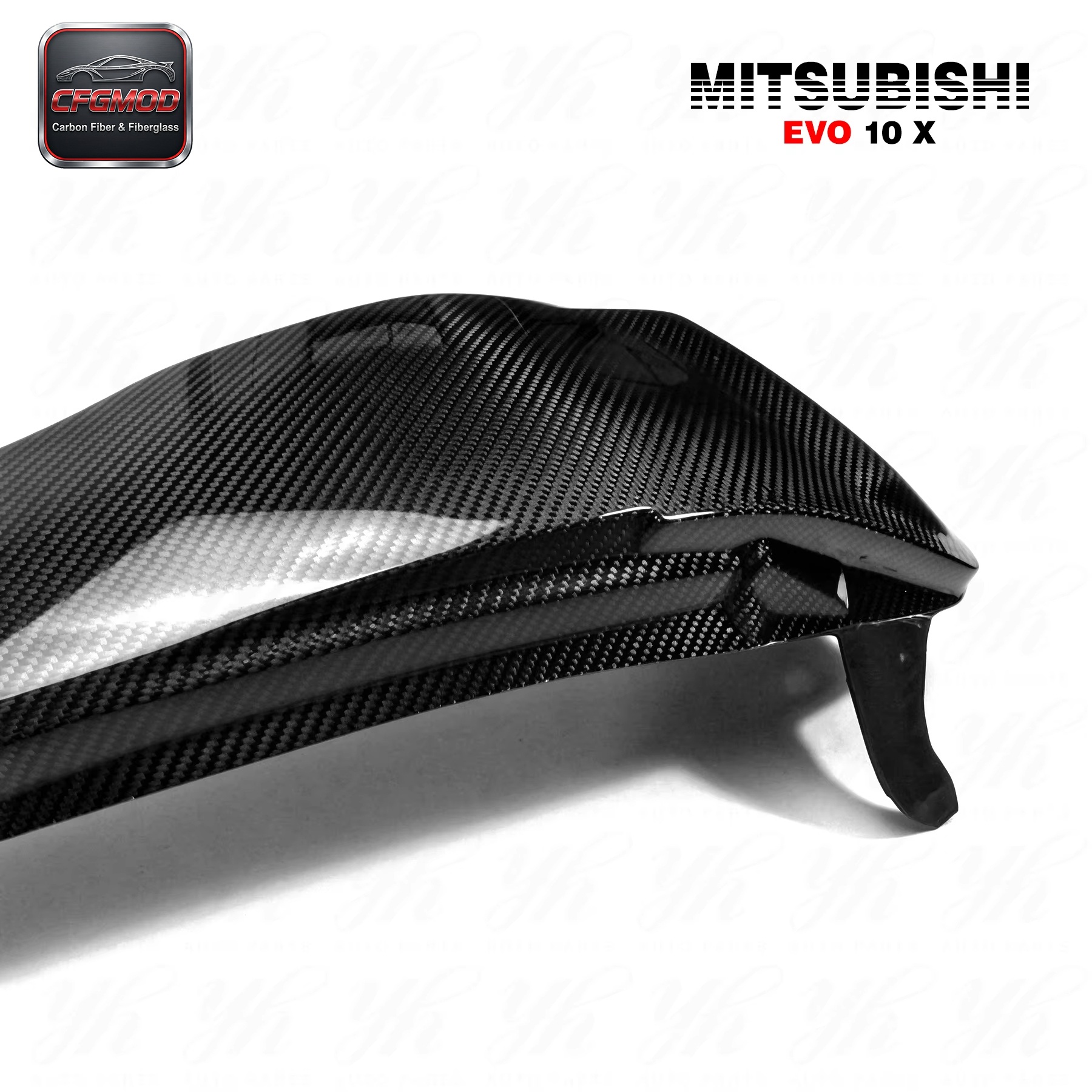 Glass Fiber Evolution EVO 10 X Headlight Block Out Panel Replacement (Pair) FRP — 3
