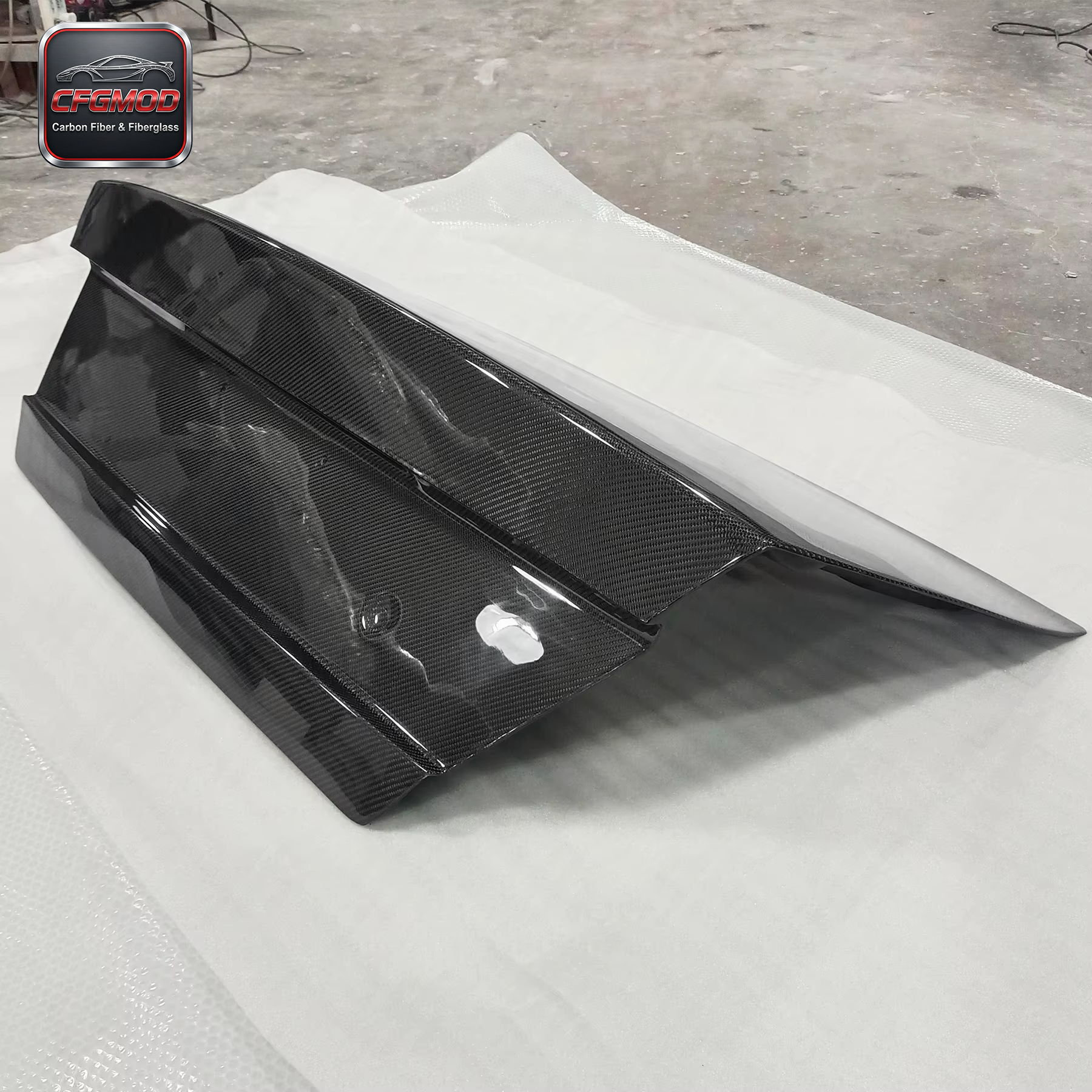 FOR EVO 4-6 EVO 6 STYLE REAR TRUNK BOOTLID CARBON FIBER Lancer Black Glossy Matte Finish Mitsubishi — 5