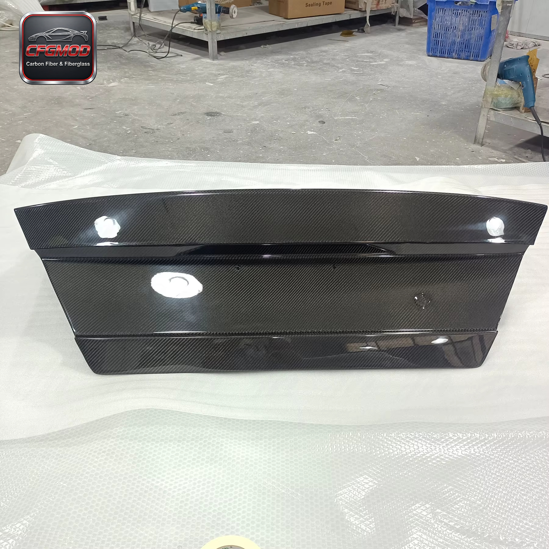 FOR EVO 4-6 EVO 6 STYLE REAR TRUNK BOOTLID CARBON FIBER Lancer Black Glossy Matte Finish Mitsubishi — 6