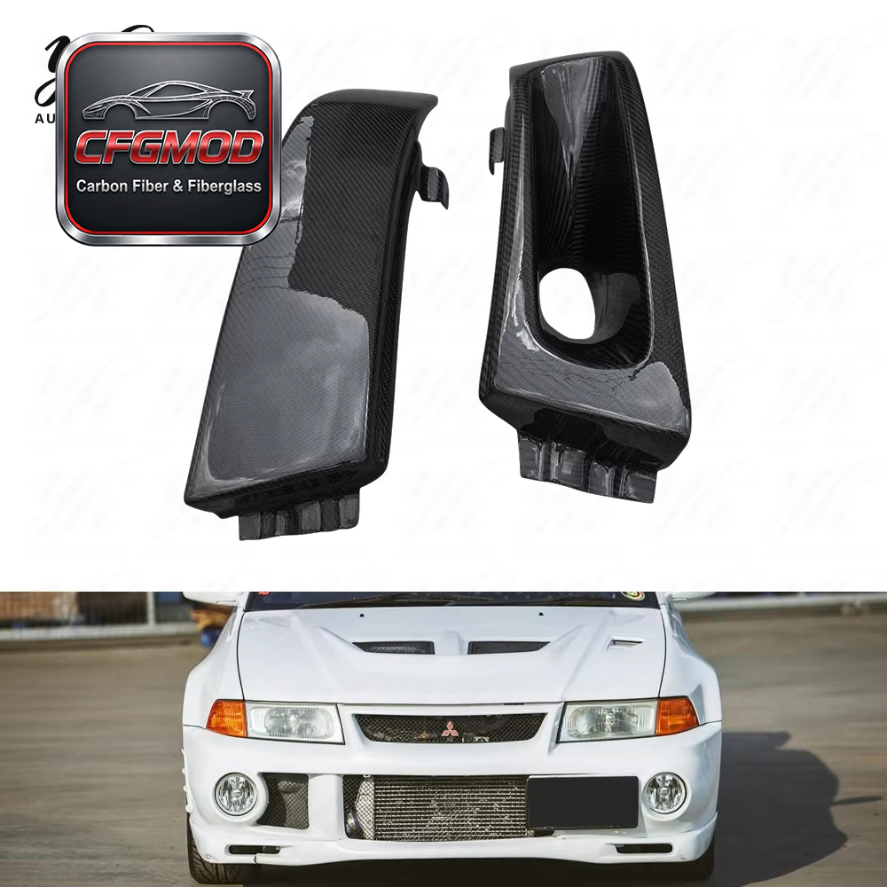 Evolution EVO 5-6 Carbon Fiber Black High Quality Soft Door Closer Replacement Pair for Mitsubishi — 1