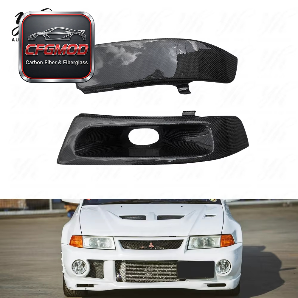 Evolution EVO 5-6 Carbon Fiber Black High Quality Soft Door Closer Replacement Pair for Mitsubishi — 2