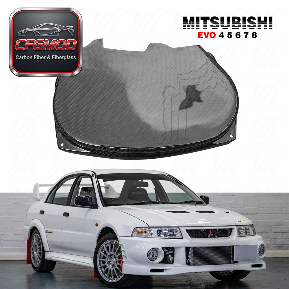 New Carbon Fiber Lancer 4G63 CT9A Engine Cam Cover with 3K Twill Weave High Gloss Finish for Evolution EVO 4/5/6/7/8 — 1