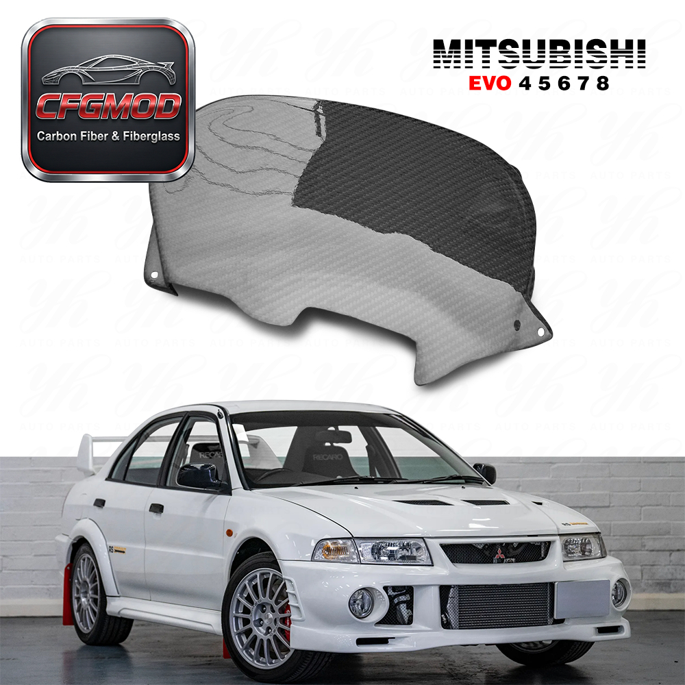 New Carbon Fiber Lancer 4G63 CT9A Engine Cam Cover with 3K Twill Weave High Gloss Finish for Evolution EVO 4/5/6/7/8 — 2