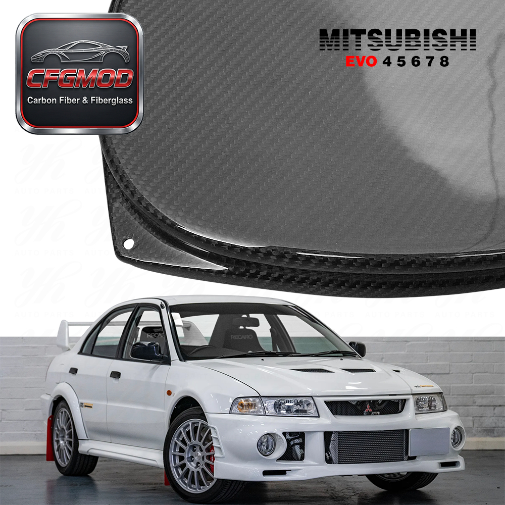 New Carbon Fiber Lancer 4G63 CT9A Engine Cam Cover with 3K Twill Weave High Gloss Finish for Evolution EVO 4/5/6/7/8 — 4
