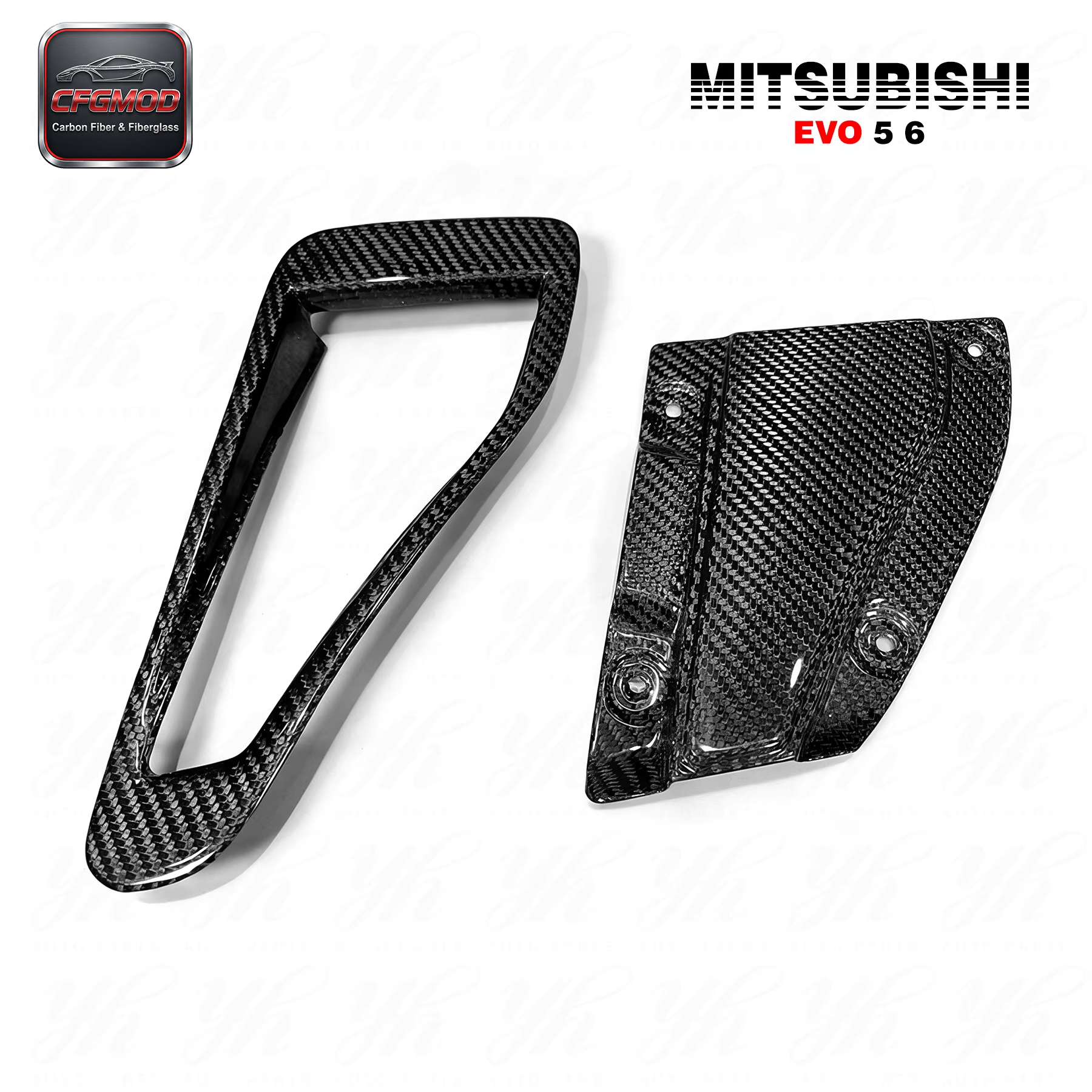 Carbon Fiber Evolution EVO 5 6 OEM Hood Scoop Vent CF — 1