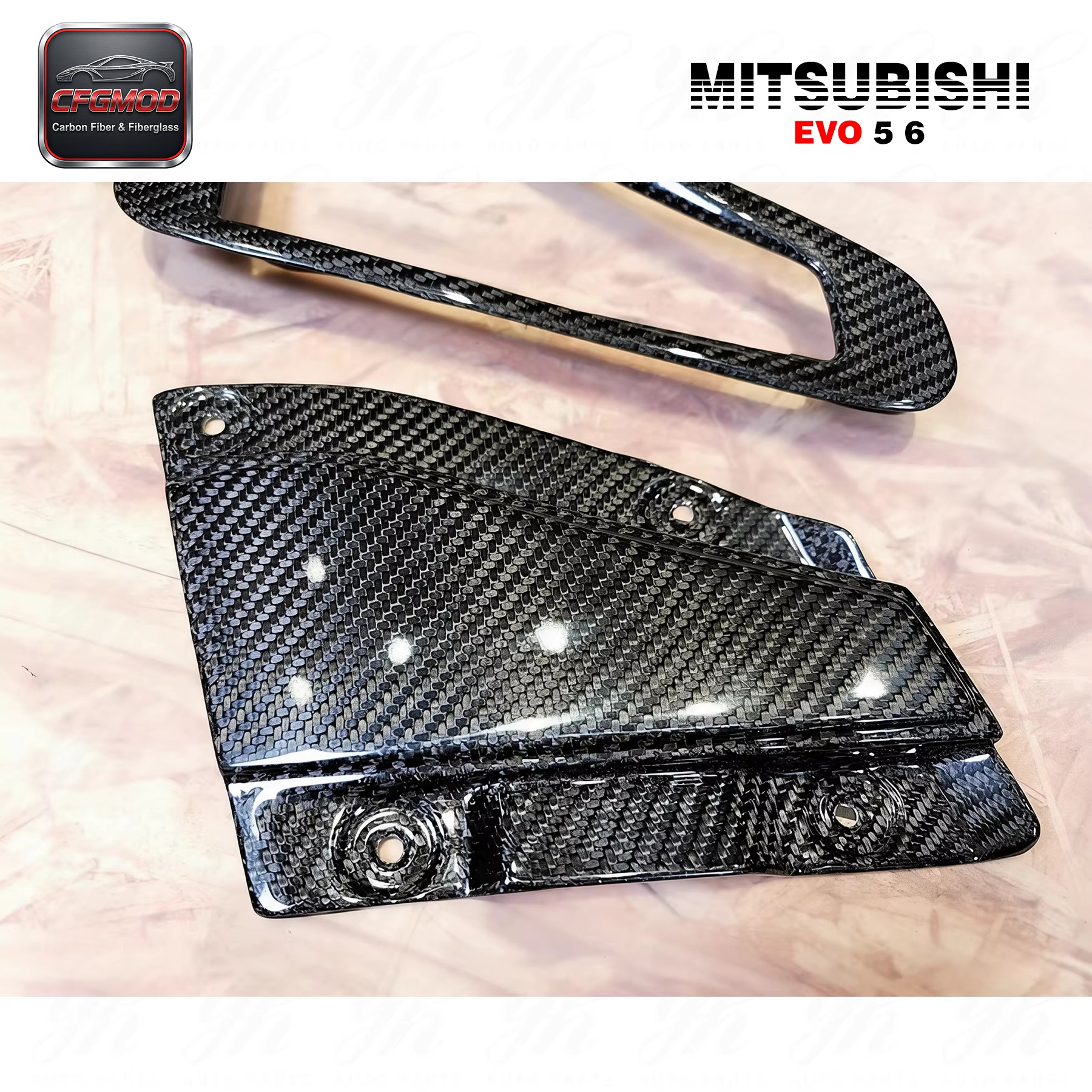 Carbon Fiber Evolution EVO 5 6 OEM Hood Scoop Vent CF — 7