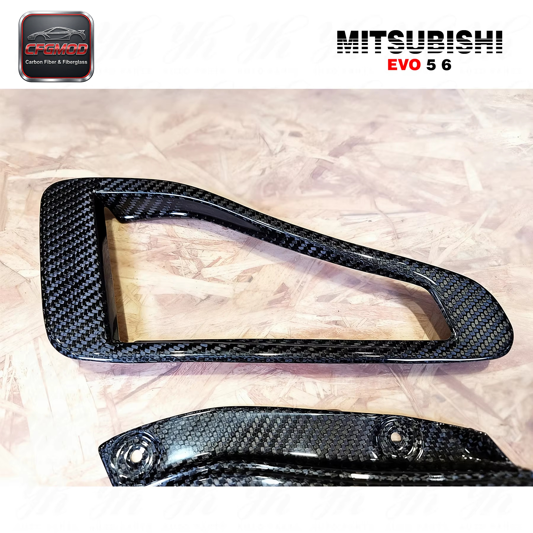 Carbon Fiber Evolution EVO 5 6 OEM Hood Scoop Vent CF — 8