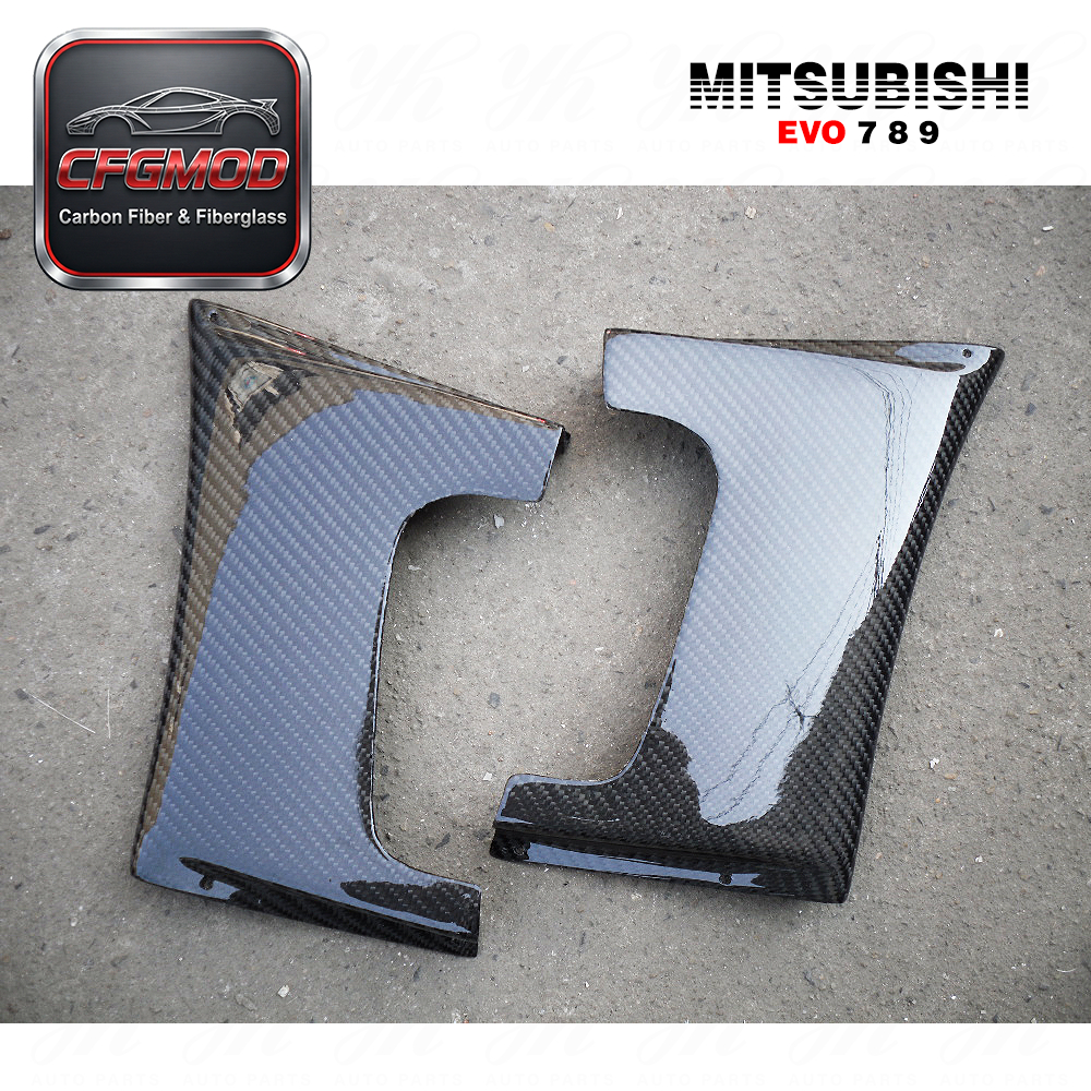 Evolution EVO 7 8 9 Lancer Front Fender Addon Side Air Panel 2pcs Carbon Fiber 1998-2001 — 5