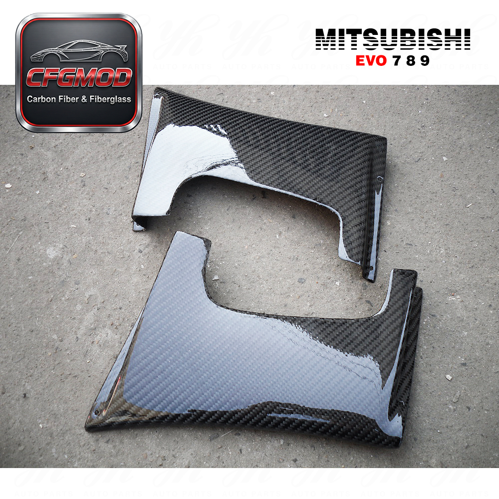 Evolution EVO 7 8 9 Lancer Front Fender Addon Side Air Panel 2pcs Carbon Fiber 1998-2001 — 6