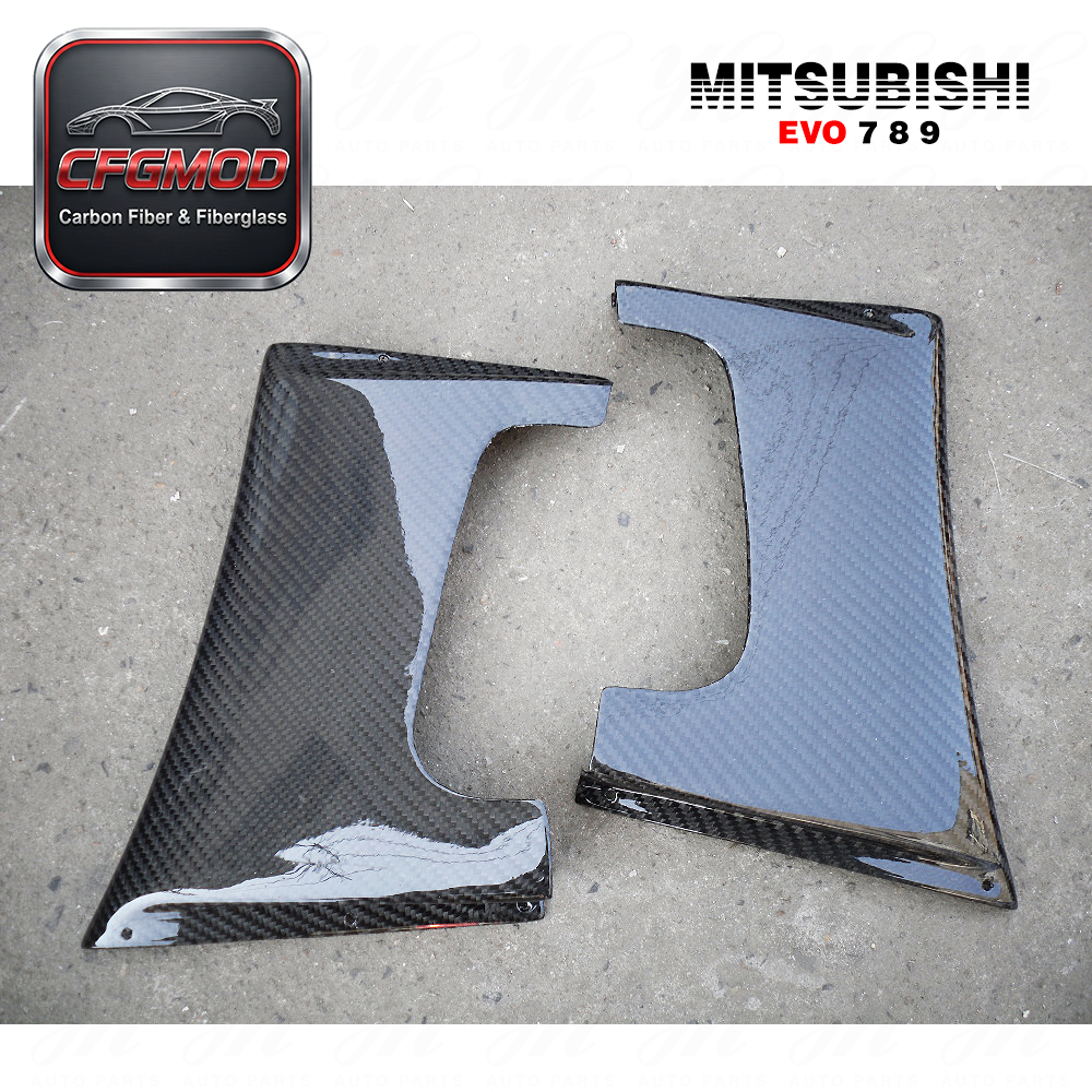 Evolution EVO 7 8 9 Lancer Front Fender Addon Side Air Panel 2pcs Carbon Fiber 1998-2001 — 7