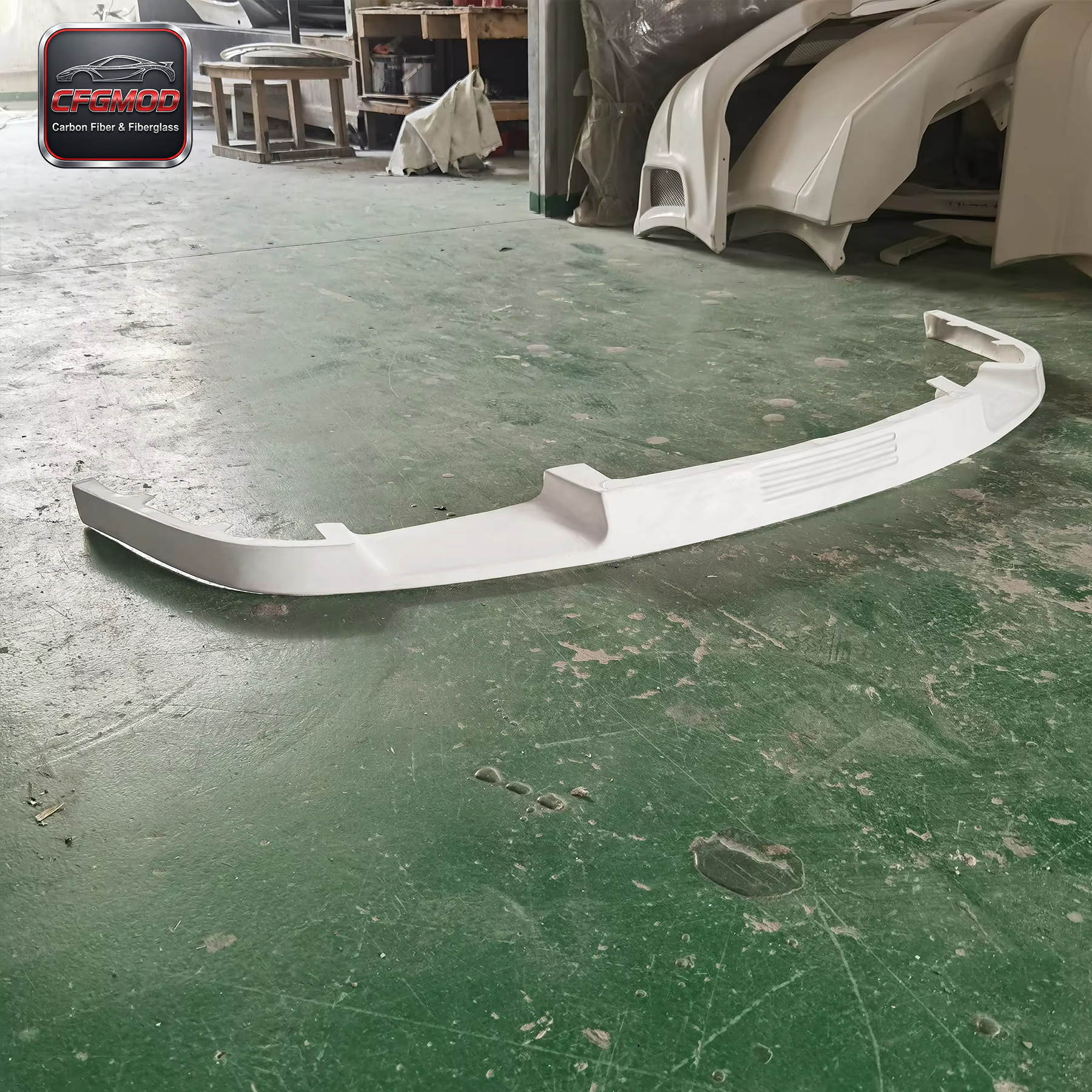 Glass Fiber OEM Style Front Lip Splitter White Fit for CF 1993-1996 Evolution EVO 1-3 — 6
