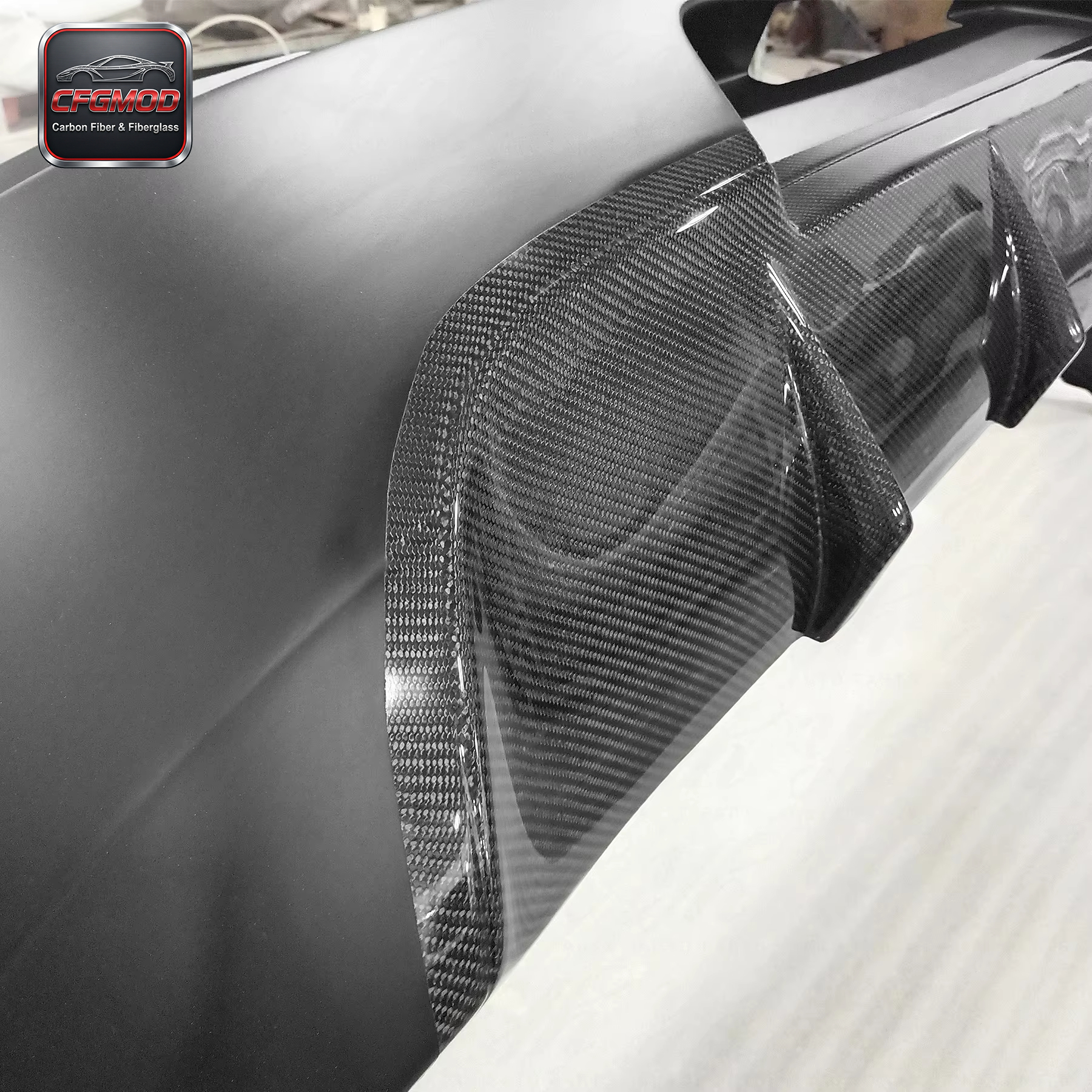 Gloss Black Carbon Fiber Rear Bumper Body Kit for Mitsubishi Lancer Evolution 8 9 EVO IX CT9A Performance Parts — 5