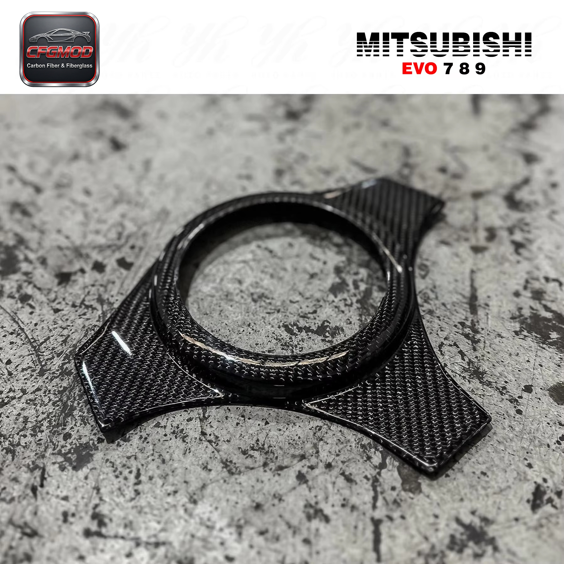 Carbon Fiber Evolution EVO 7 8 9 STEERING WHEEL COVER CF — 10