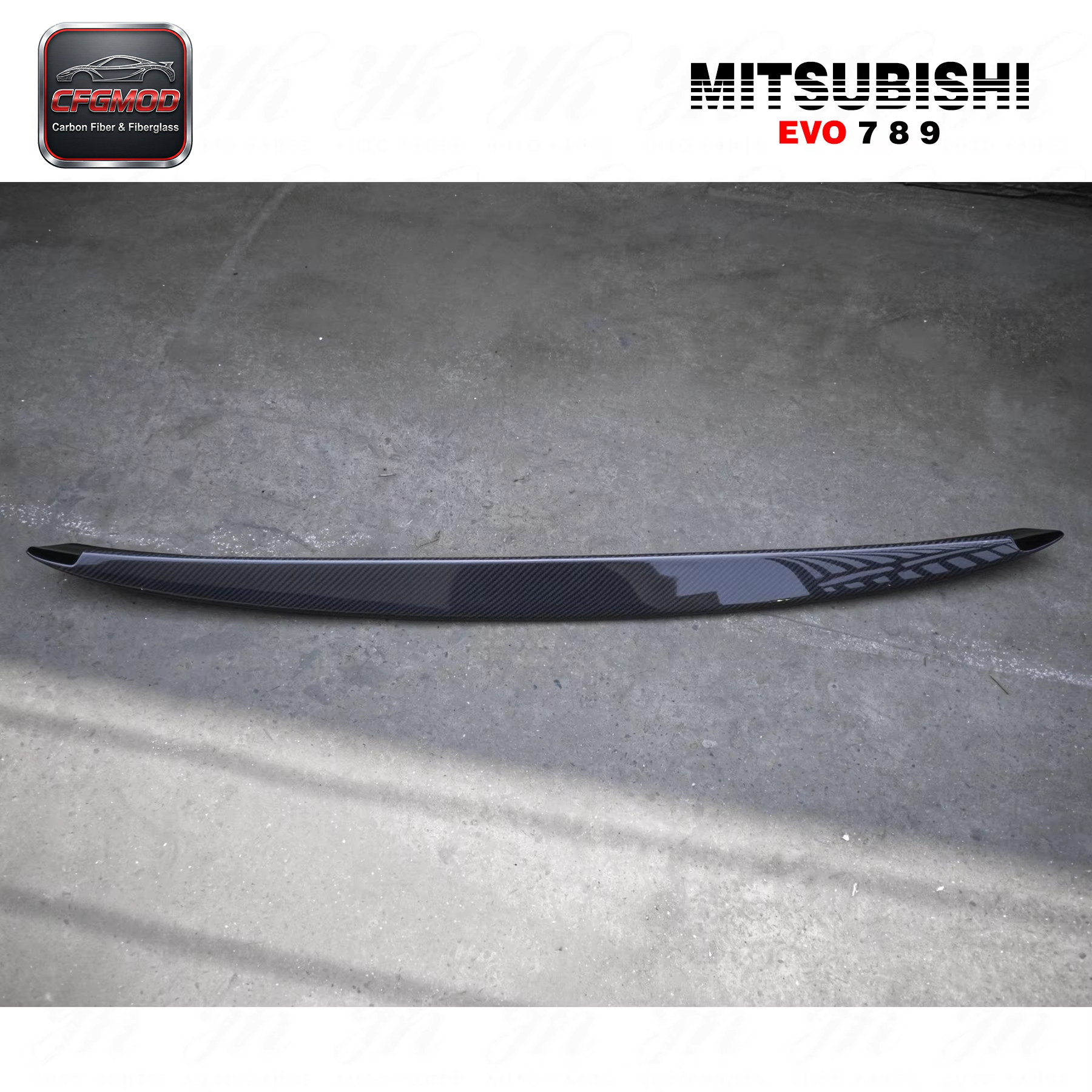 Carbon Fiber CF Rear Trunk Spoiler Wing for Evolution EVO 7 8 9 TYPE 2 (No Need to Remove Original One) — 7
