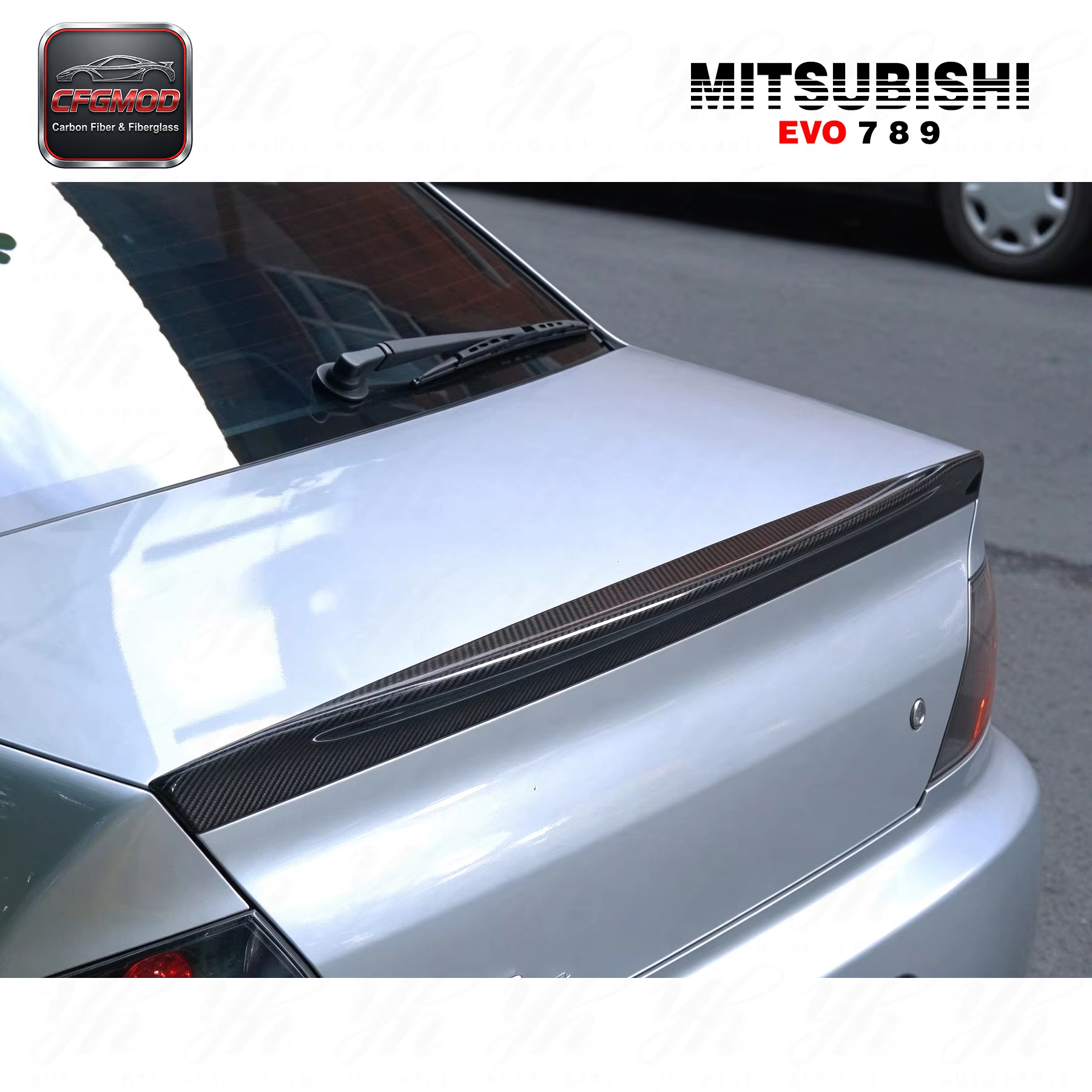 Carbon Fiber Do Luck Rear Trunk Spoiler Wing Duckbill for 2001-2007 Evolution EVO 7 8 9 Original Spoiler Needs to Be Removed — 10