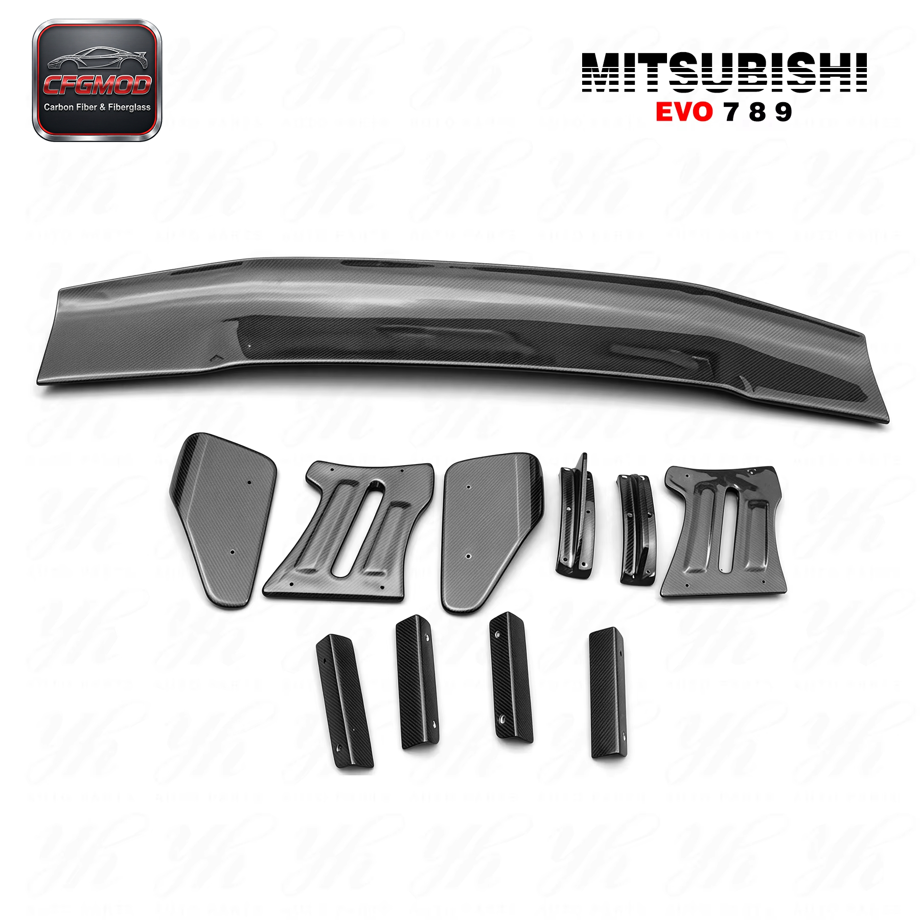 Carbon Fiber VS Rear GT Spoiler Wing for CF Evolution EVO 7 8 9 — 5