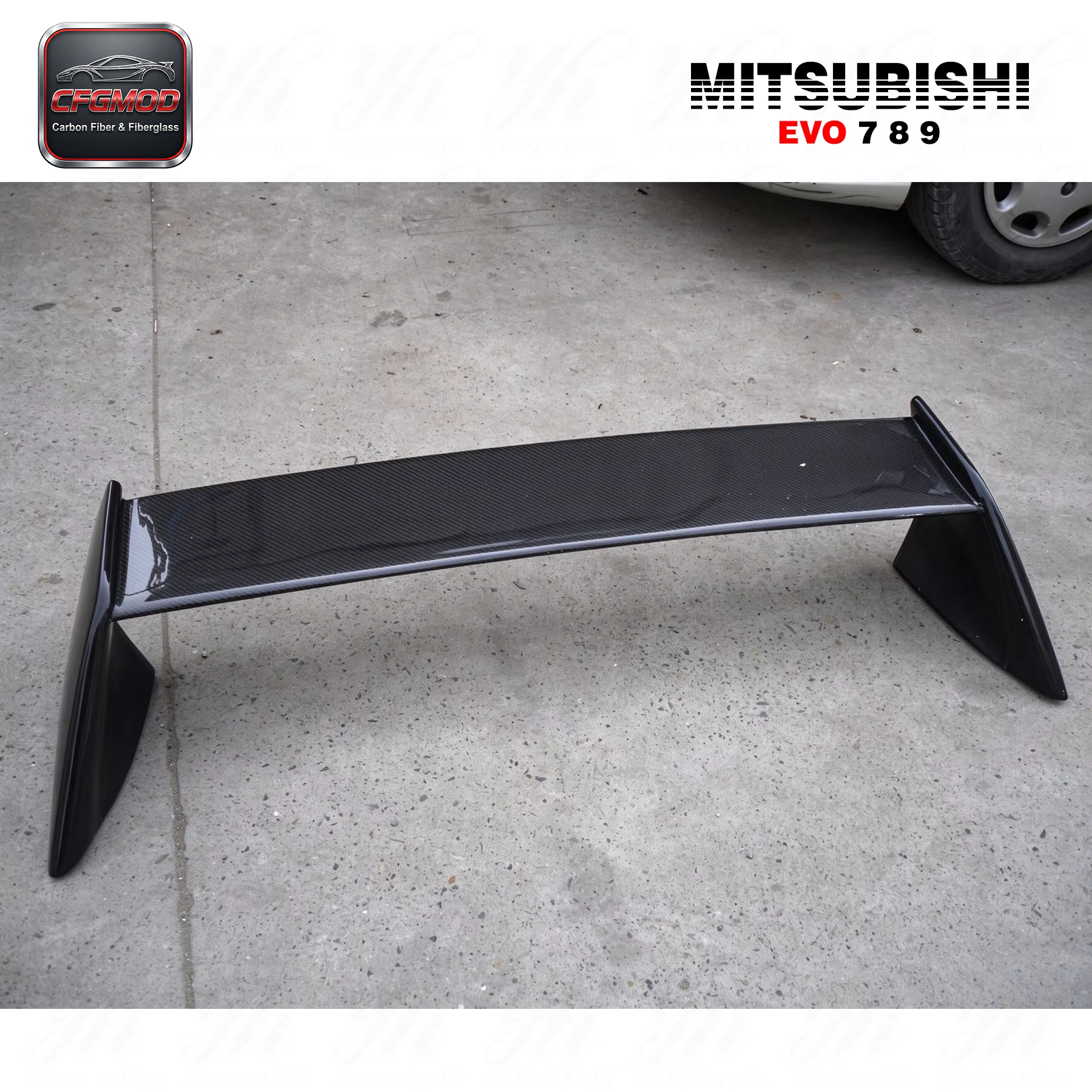 For Lancer Evolution EVO 7 8 9 FQ Rear Trunk Spoiler Wing — 4