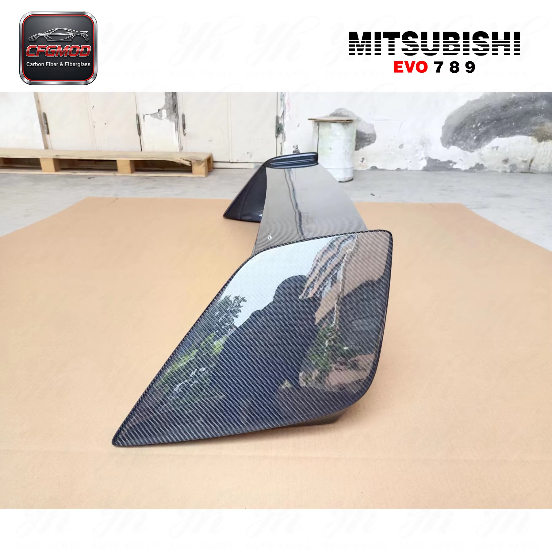 For Lancer Evolution EVO 7 8 9 FQ Rear Trunk Spoiler Wing — 9