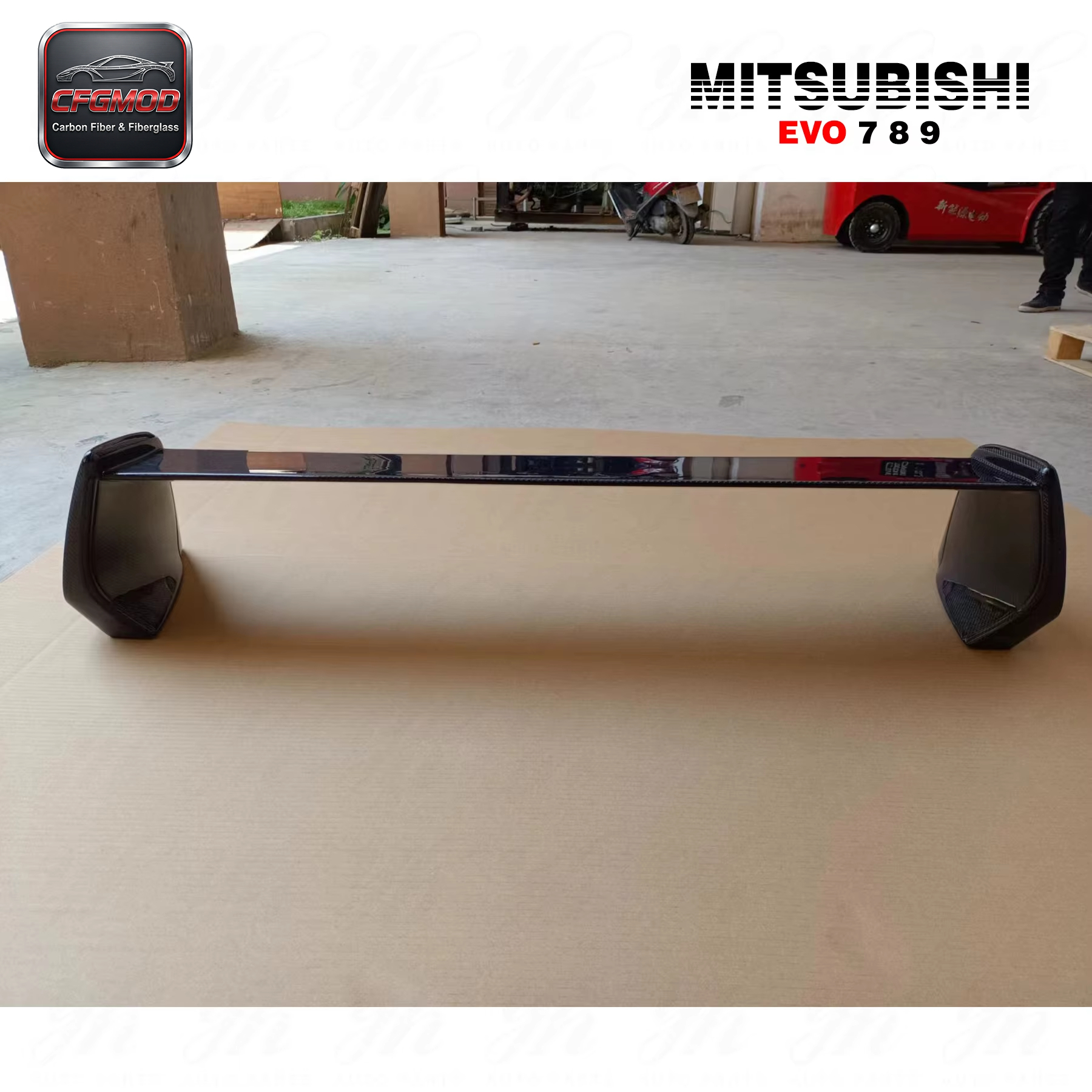 For Lancer Evolution EVO 7 8 9 FQ Rear Trunk Spoiler Wing — 10