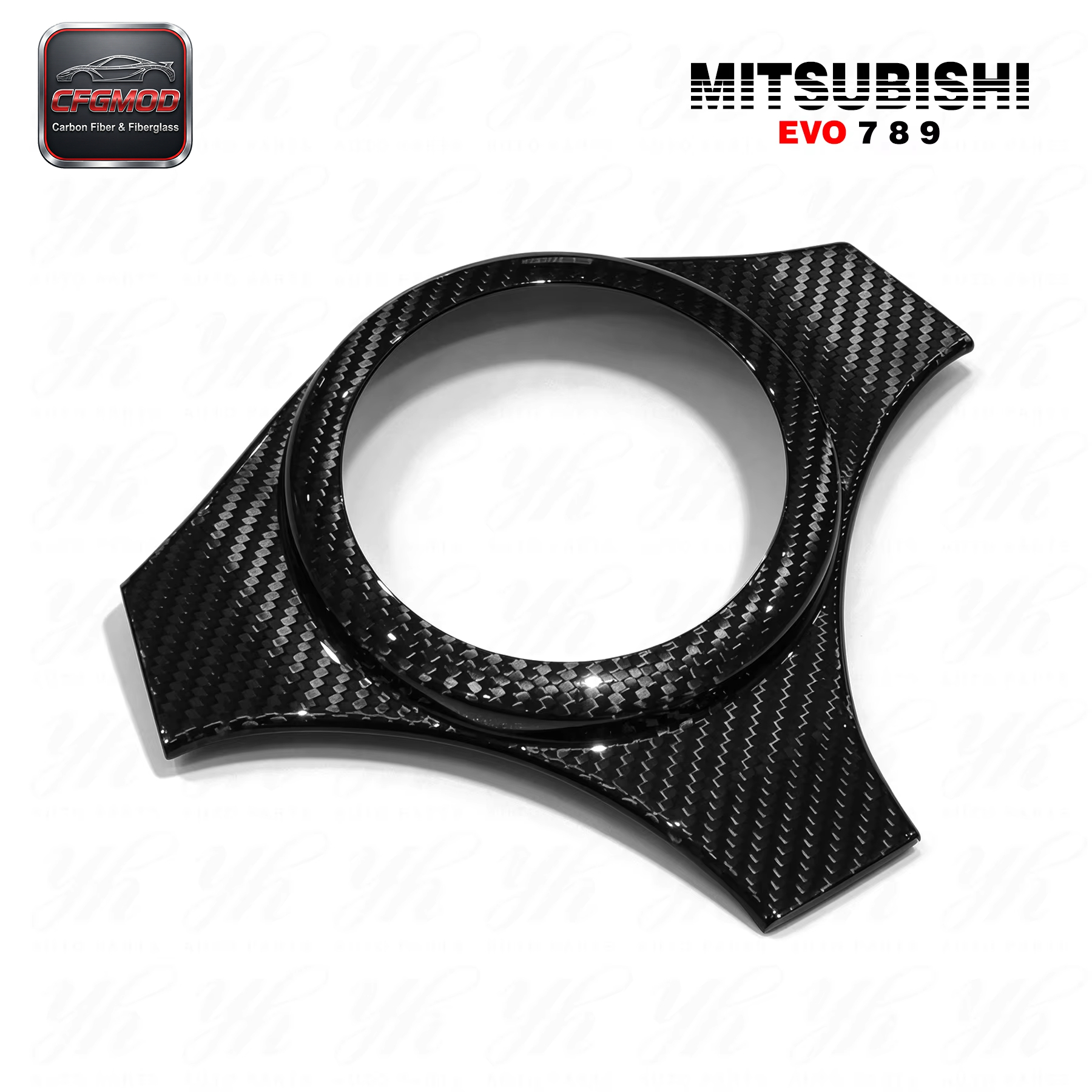 Carbon Fiber STEERING WHEEL COVER CF for Evolution EVO 7 8 9 — 5