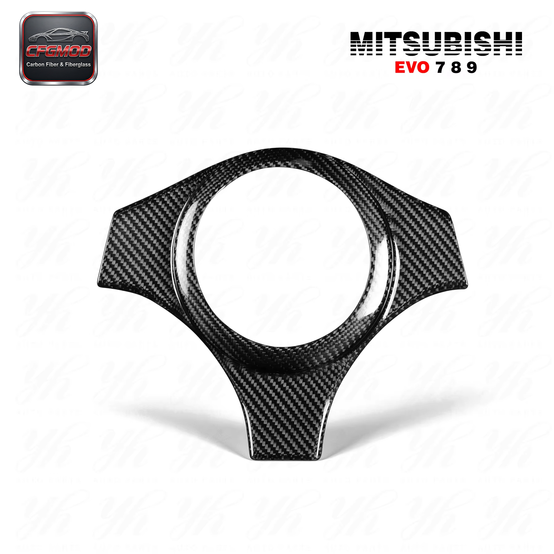 For Evolution EVO 7 8 9 Carbon Fiber STEERING WHEEL COVER CF — 7