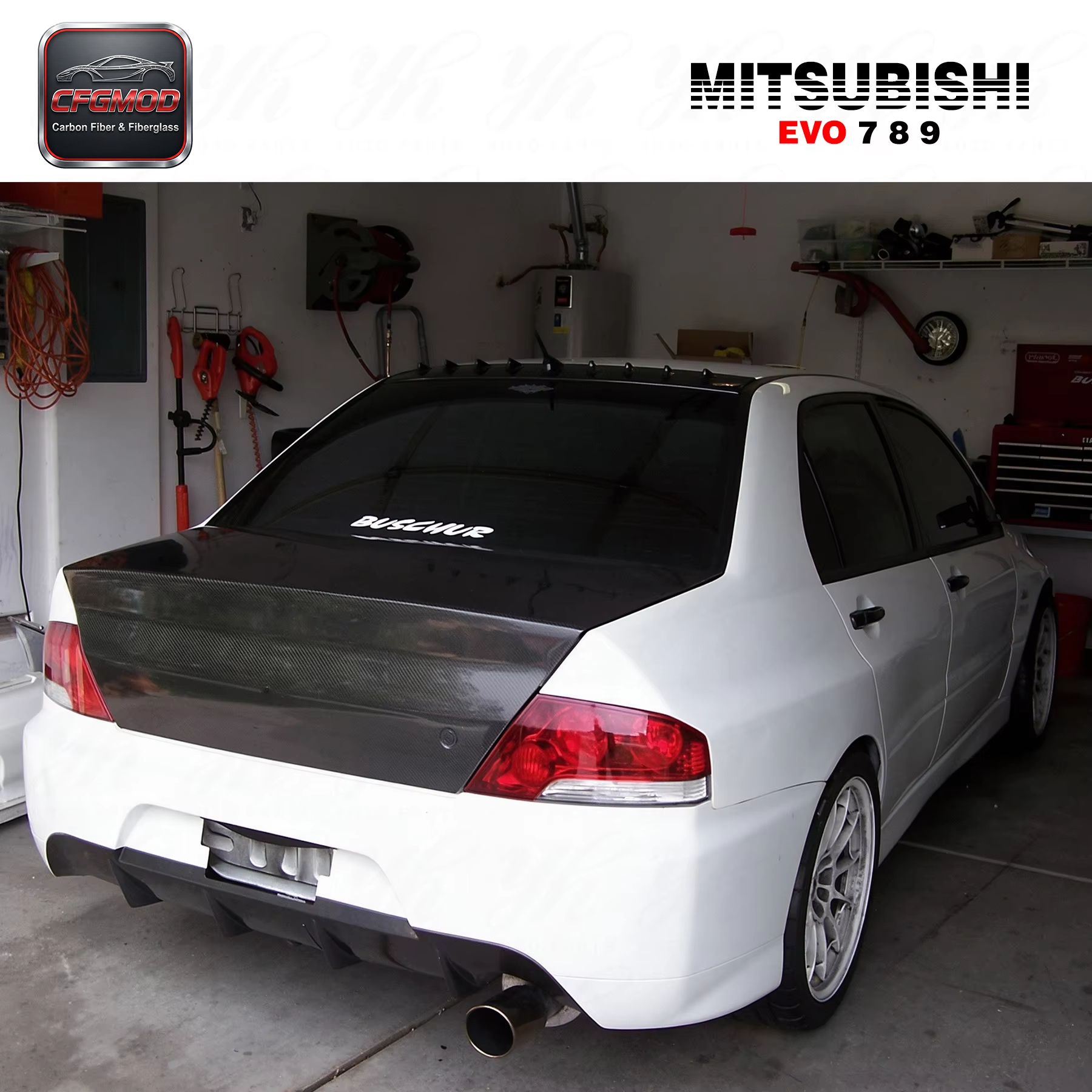 OEM Rear Trunk Bootlid for Evolution EVO 7 8 9 Lancer Carbon Fiber CF Model — 6