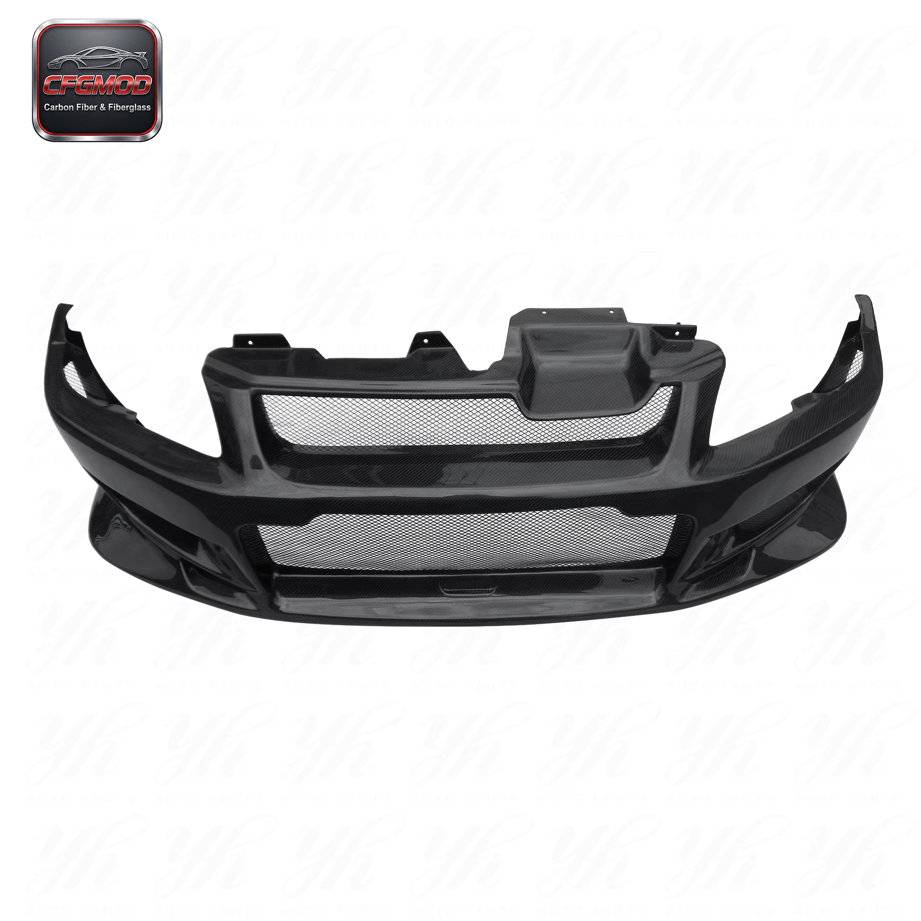 New for EVO 7 C-West Style Carbon Fiber Rear Bumper High Glossy Finish 3k Twill Weave 100% Fitment — 2