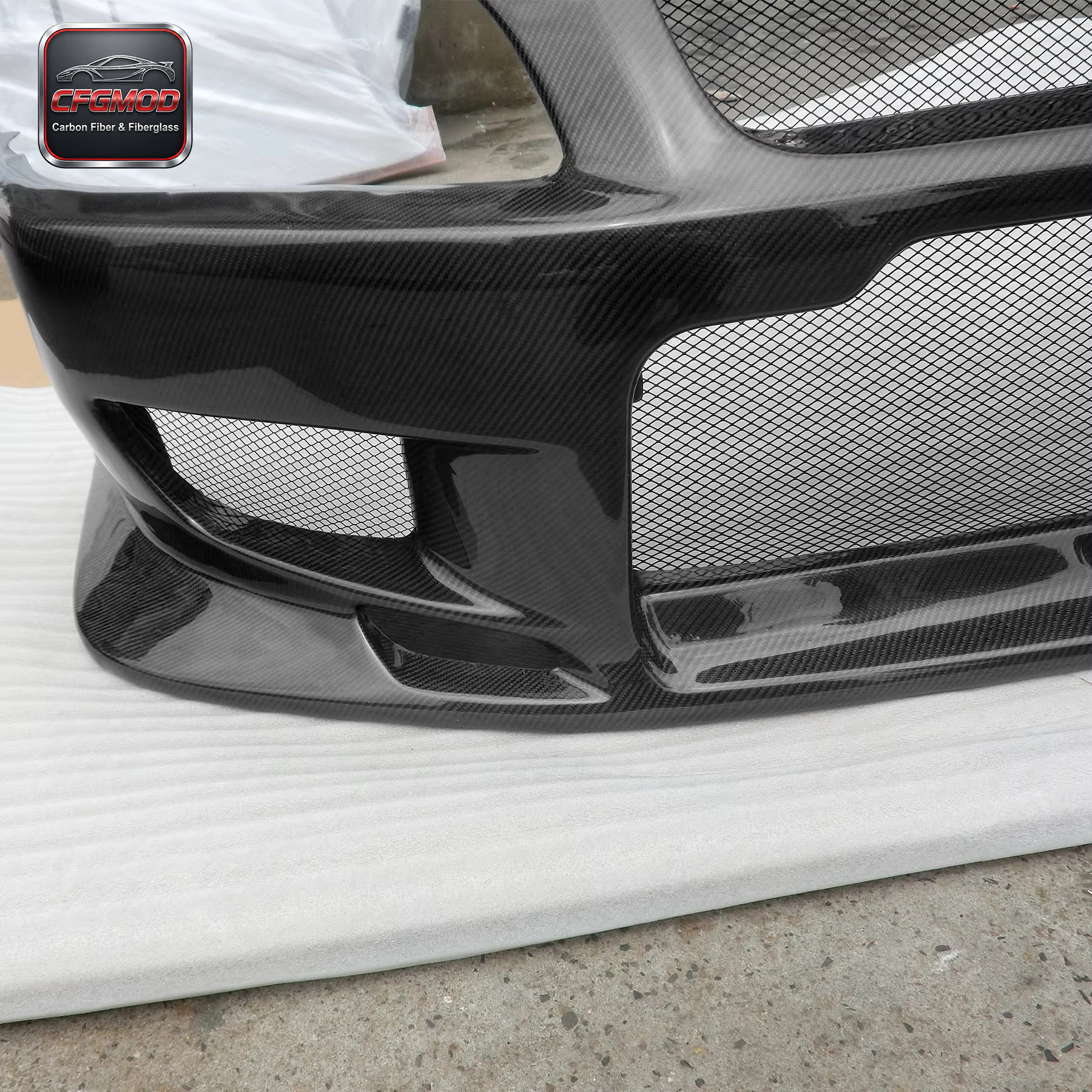 New for EVO 7 C-West Style Carbon Fiber Rear Bumper High Glossy Finish 3k Twill Weave 100% Fitment — 3